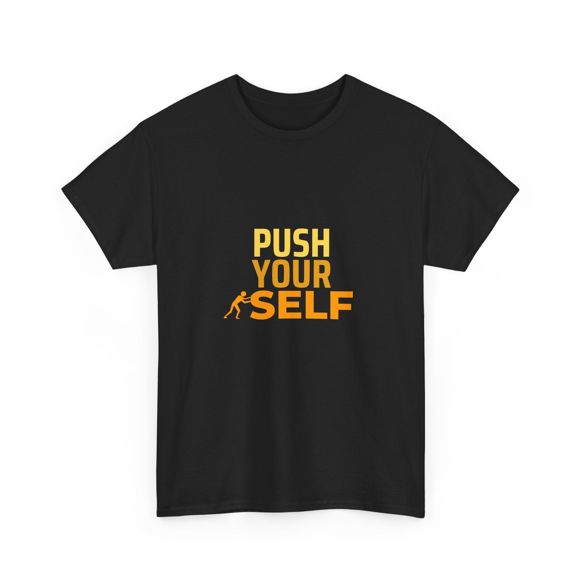 Motivational "Push Your Self" T-Shirt — Fitness Workout Tee