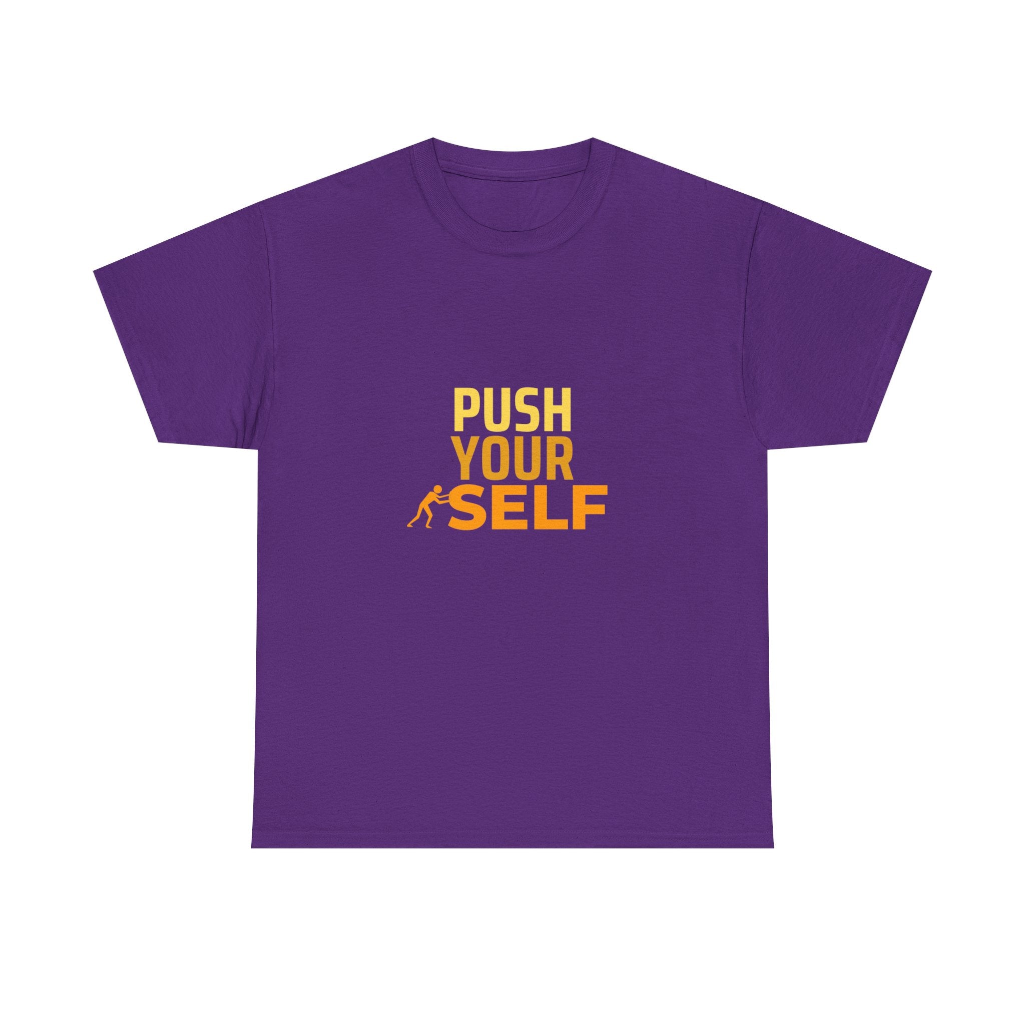 Motivational "Push Your Self" T-Shirt — Fitness Workout Tee