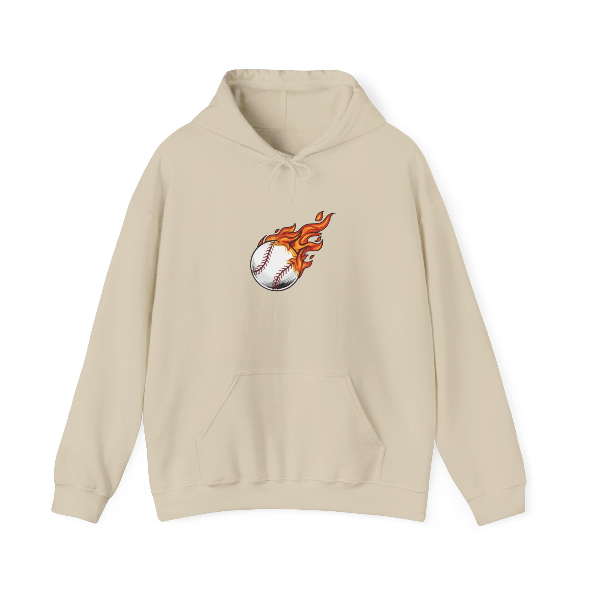 Flaming Baseball Hoodie — Fireball Pitch Sports Sweatshirt