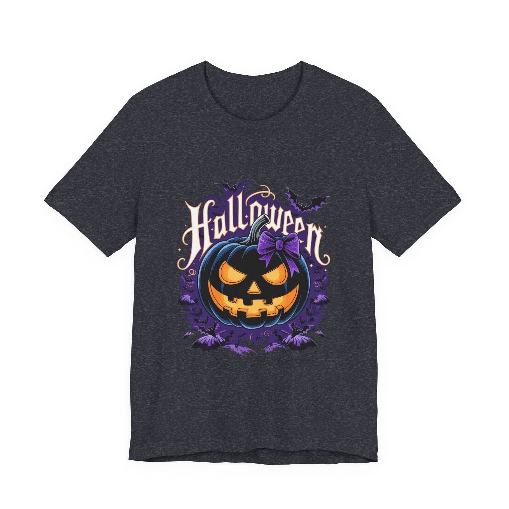 Halloween Pumpkin Tee - Unisex Jersey Short Sleeve Shirt, Spooky Season Wear, Fall Fashion, Halloween Party Outfit, Ghostly Fun