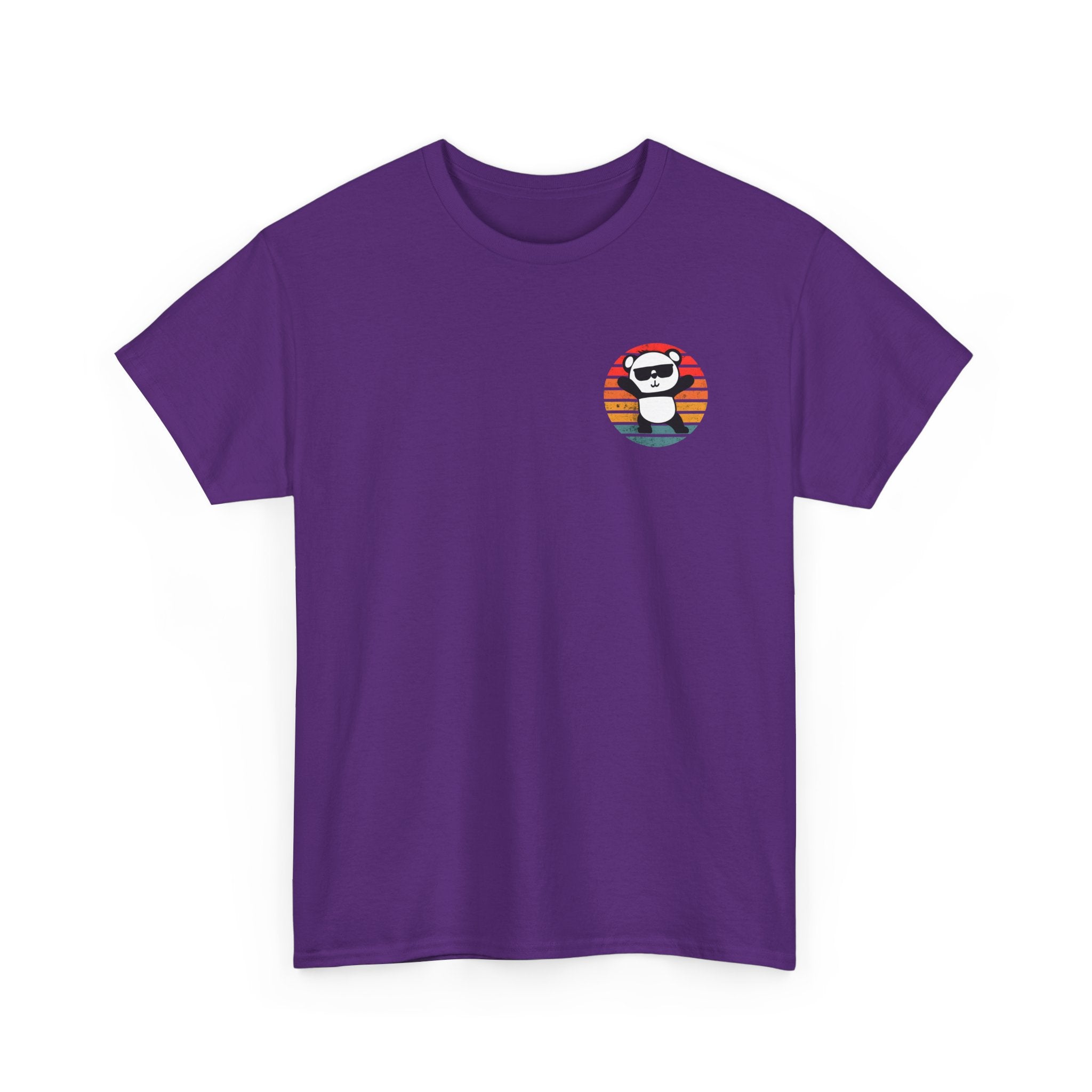 Cute Panda Retro Tee - Casual Cotton Shirt, Animal Lover Gift, Summer Style, Fun Graphic Tee, Unisex Fashion