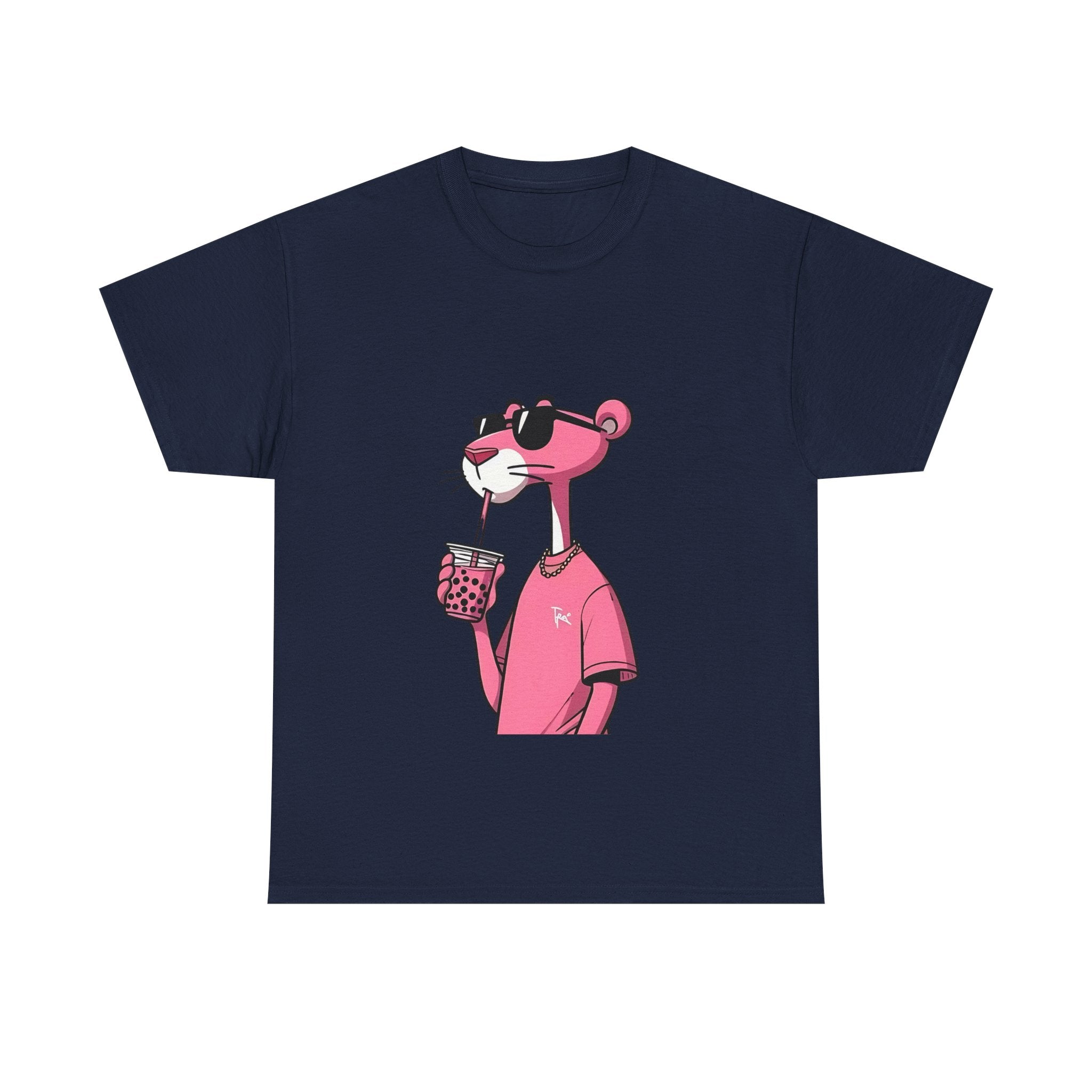 Chill Vibes Unisex Tee | Fun Summer Shirt, Casualwear, Gift for Friends, Beach Outing, Pink Panther Design