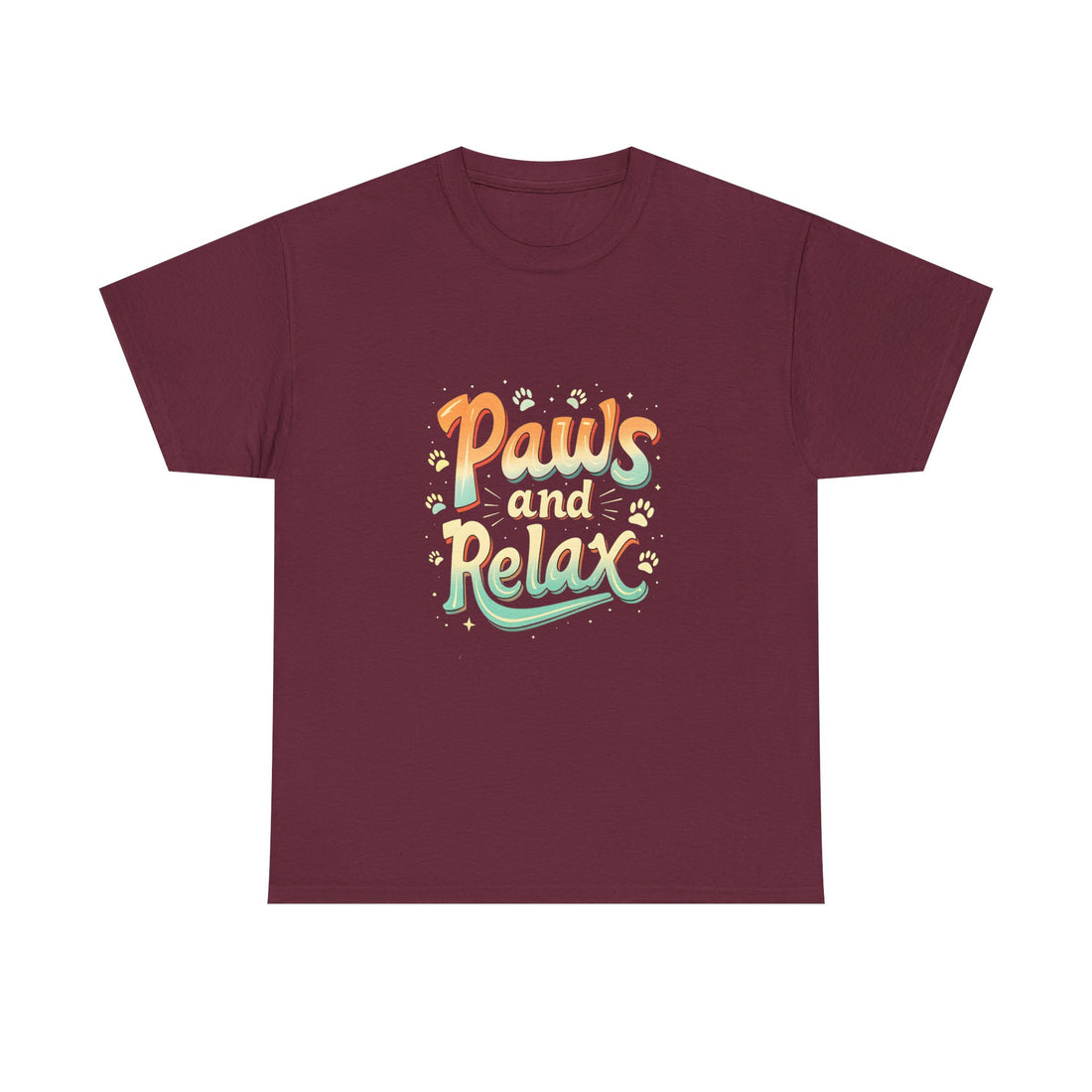 Paws and Relax T-Shirt — Cute Paw Print Pet Lover Tee