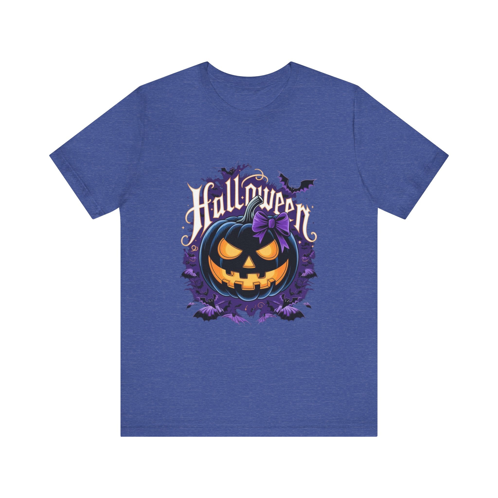 Halloween Pumpkin Tee - Unisex Jersey Short Sleeve Shirt, Spooky Season Wear, Fall Fashion, Halloween Party Outfit, Ghostly Fun