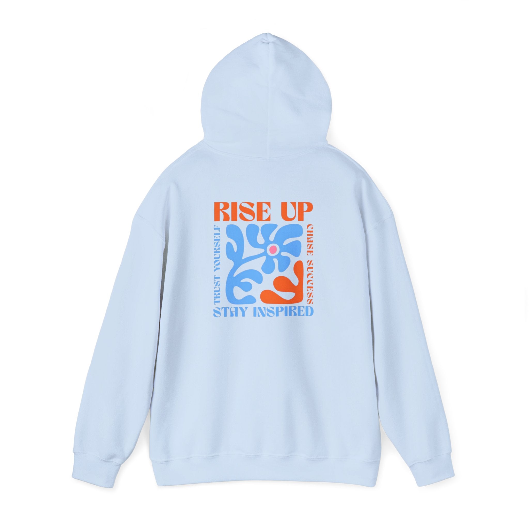 Inspirational Floral Hoodie, Cozy Sweatshirt for Mindfulness, Perfect Gift for Friends, Stay Inspired Clothing, Unisex Everyday Wear