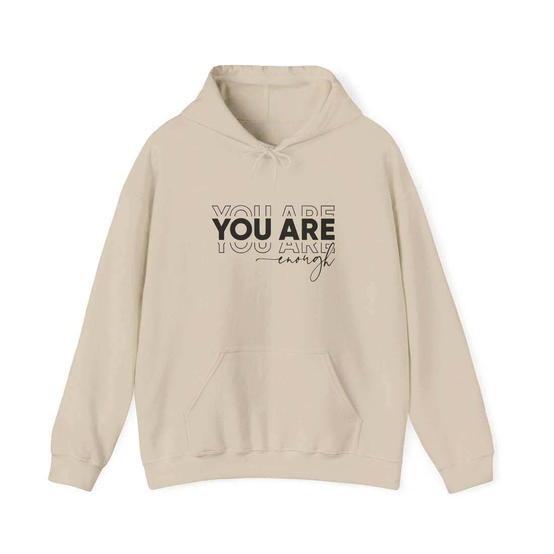 Unisex Heavy Blend™ Hoodie - You Are Enough Inspirational Sweatshirt, Motivational Gift, Casual Wear, Self-Love Hoodie, Cozy Fashion