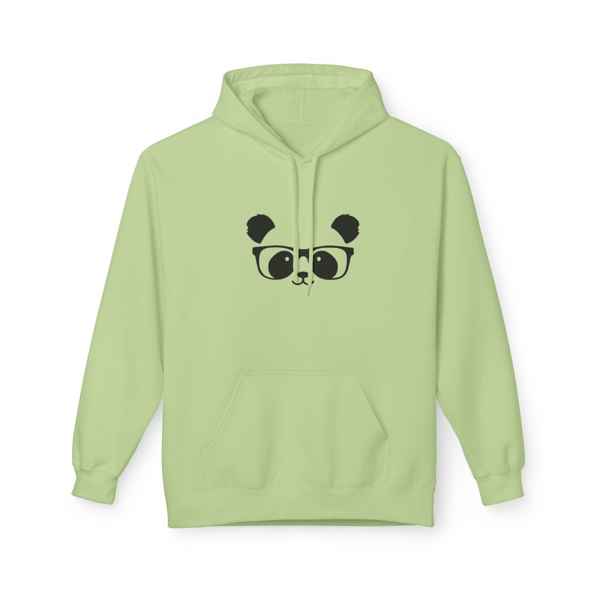 Panda Glasses Hoodie — Cute Minimalist Panda Face Pullover