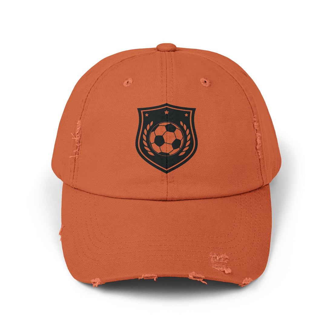 Distressed Soccer Emblem Cap — Vintage Soccer Dad Hat