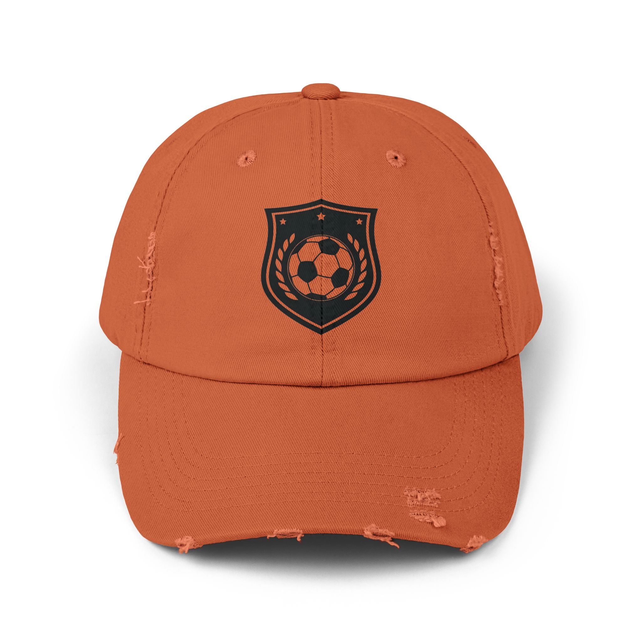 Distressed Soccer Emblem Cap — Vintage Soccer Dad Hat