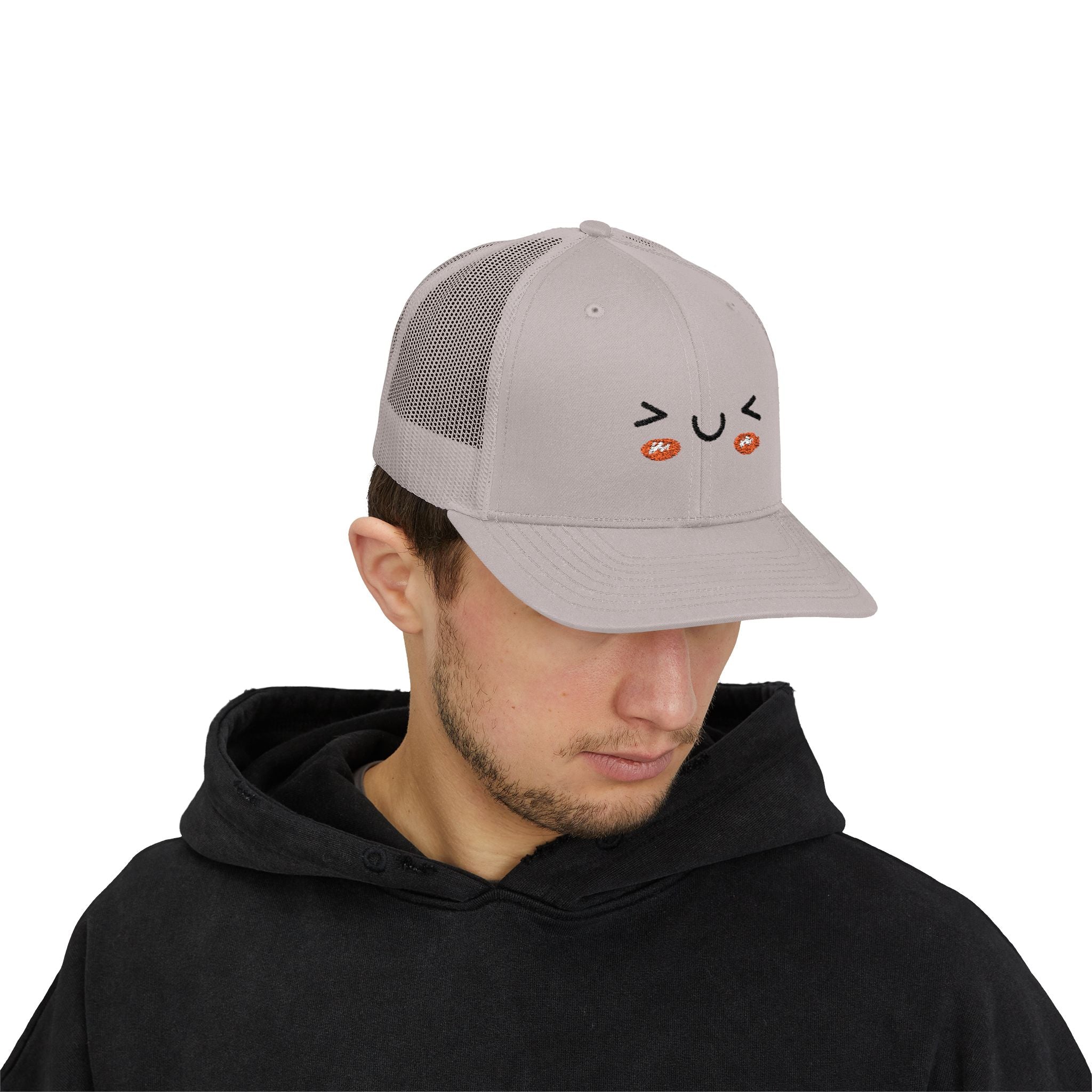 Kawaii Blushing Face Snapback Trucker Cap