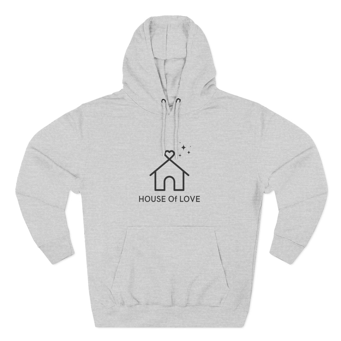 House of Love Hoodie — Minimal Home Heart Graphic Pullover