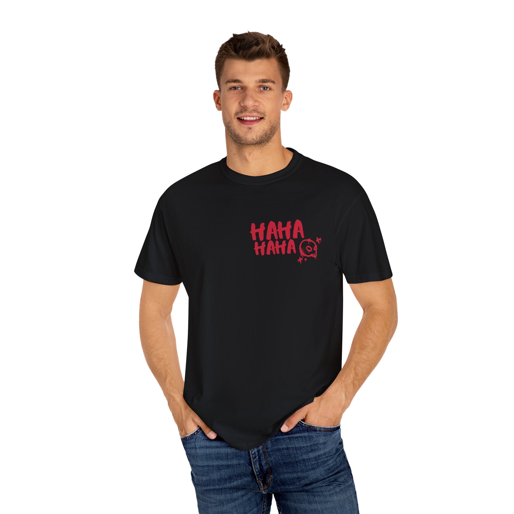 Playful Batman Joker T-shirt, Unisex Funny Tee, Graphic Tee for Fans, Gift for Superhero Lovers, Comic-Inspired Apparel