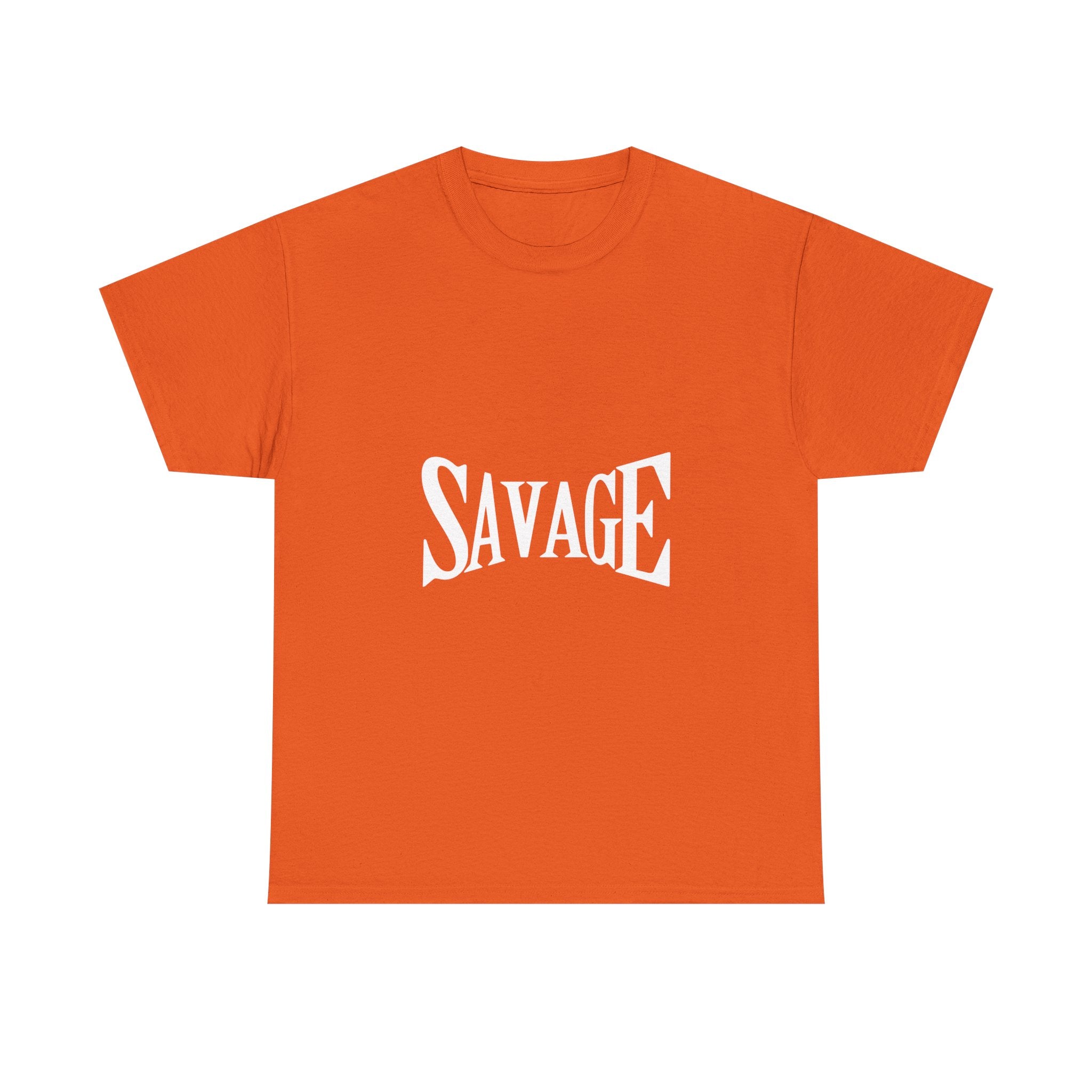 Savage Unisex Heavy Cotton Tee - Bold Graphic Tee, Casual Streetwear, Perfect for Gifts, Everyday Wear, Fashion Statement