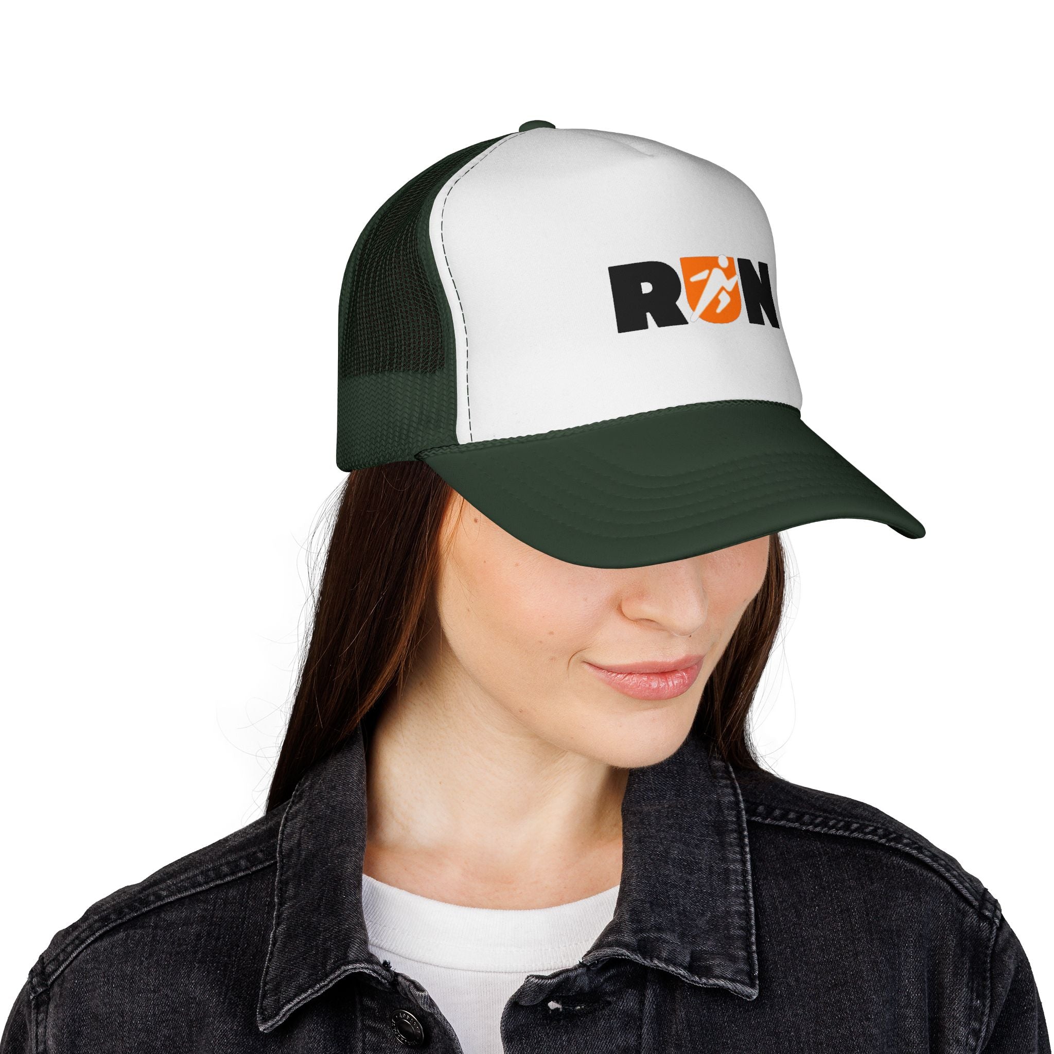 Run Trucker Hat — Retro Runner Logo Cap