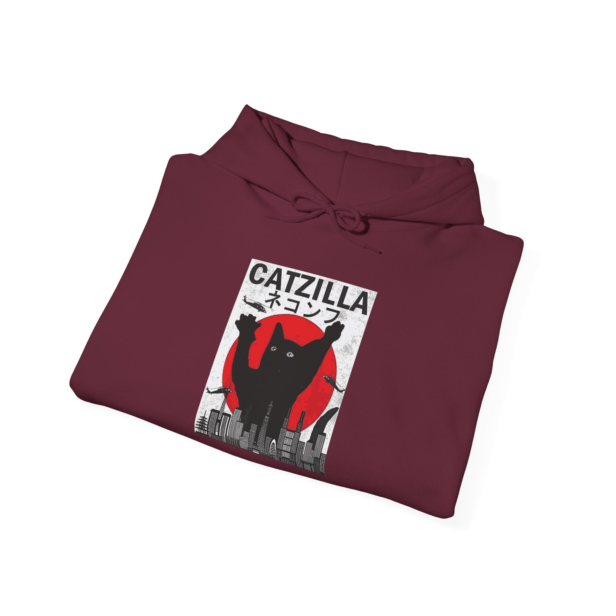 Unisex Catzilla Hoodie | Cozy Sweatshirt for Cat Lovers, Unique Gift for Pet Owners, Funny Cat Lover Apparel, Trendy Streetwear
