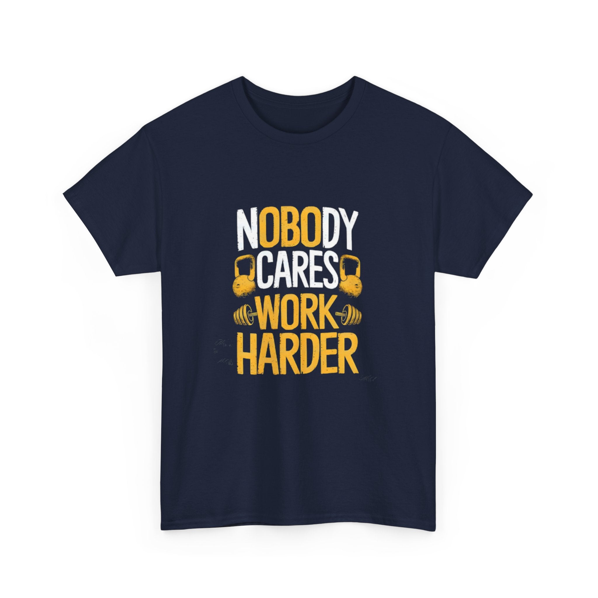 Workout Tee — "Nobody Cares, Work Harder" Motivational Gym T‑Shirt