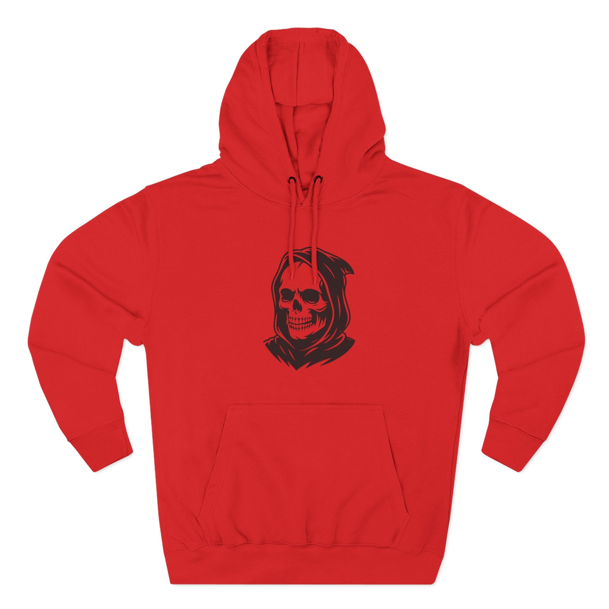 Grim Reaper Fleece Hoodie, Cozy Streetwear, Halloween Apparel, Casual Gift for Him/Her, Graphic Hoodie