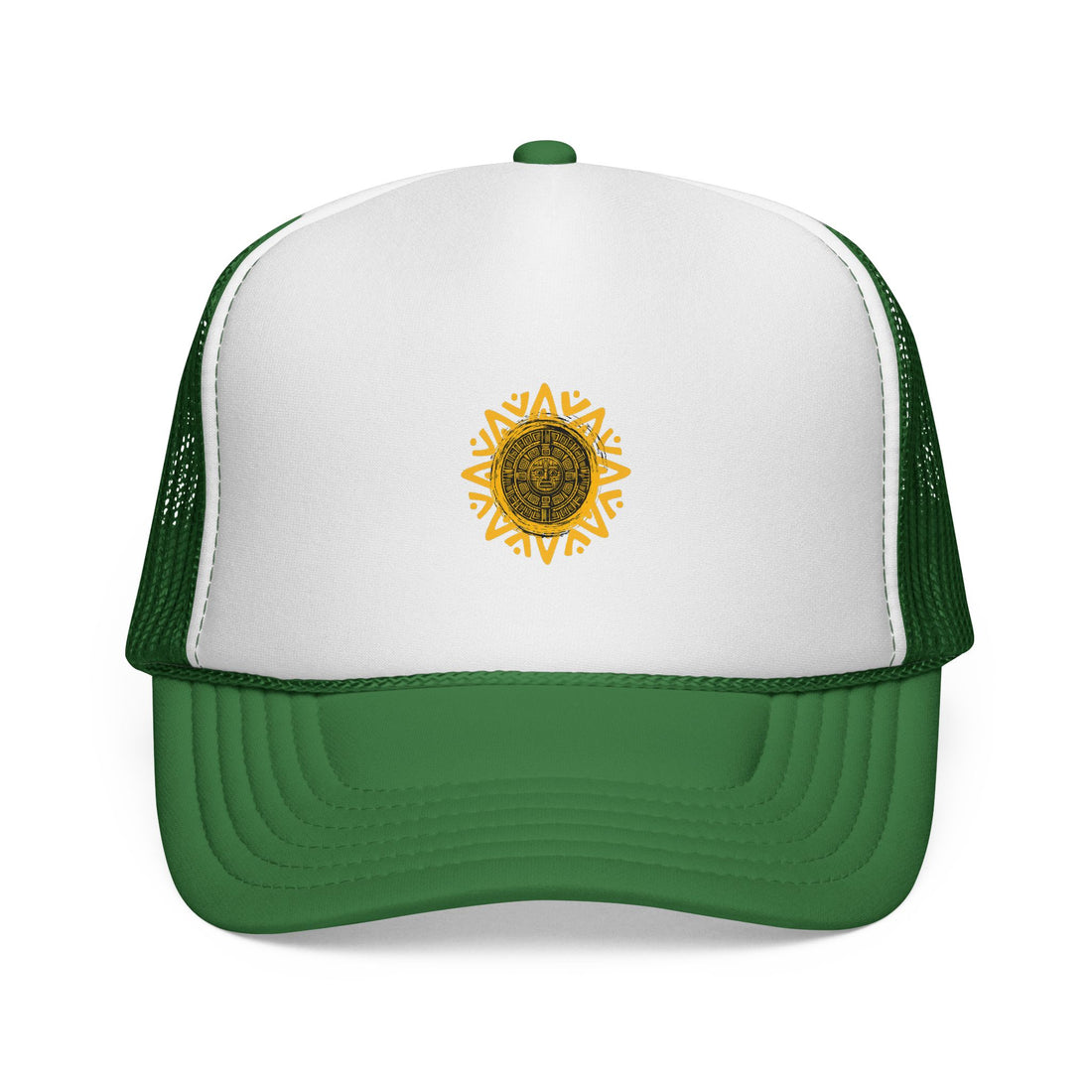 Sunflower Mandala Trucker Cap — Floral Mesh Back Hat for Outdoor & Casual Wear