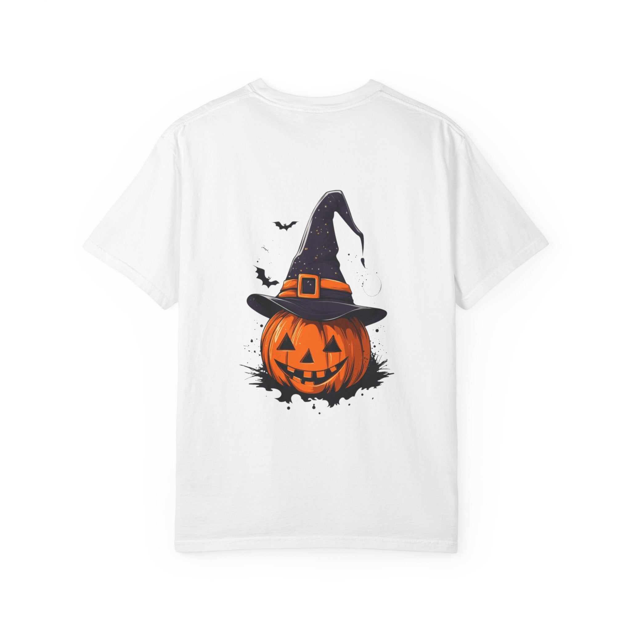 Halloween Unisex Garment-Dyed T-Shirt, Pumpkin Tee, Spooky Apparel, Fall Festival Shirt, Trick-or-Treat Top, Halloween Costume