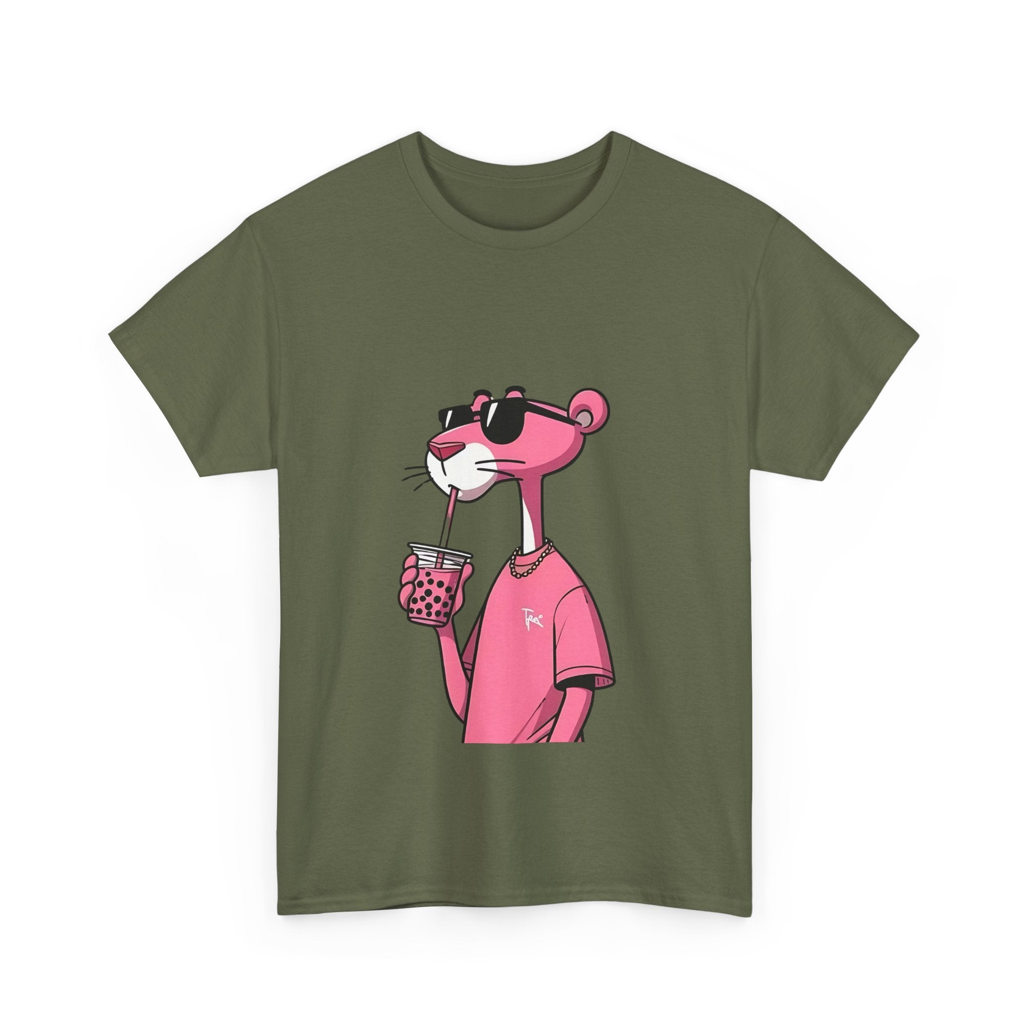 Chill Vibes Unisex Tee | Fun Summer Shirt, Casualwear, Gift for Friends, Beach Outing, Pink Panther Design