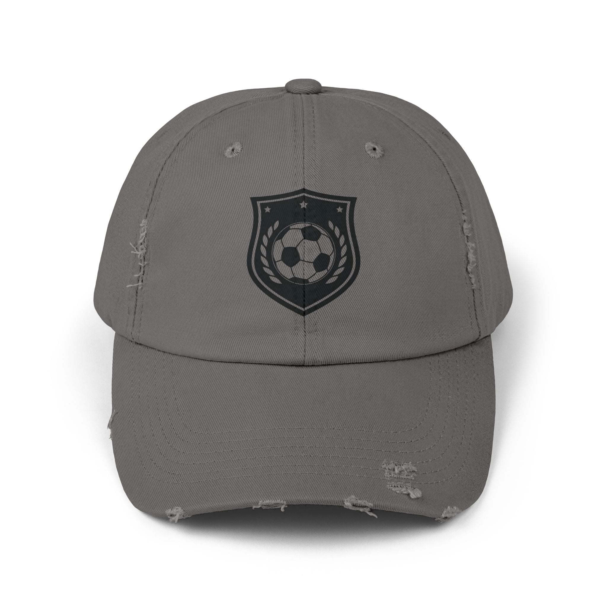 Distressed Soccer Emblem Cap — Vintage Soccer Dad Hat
