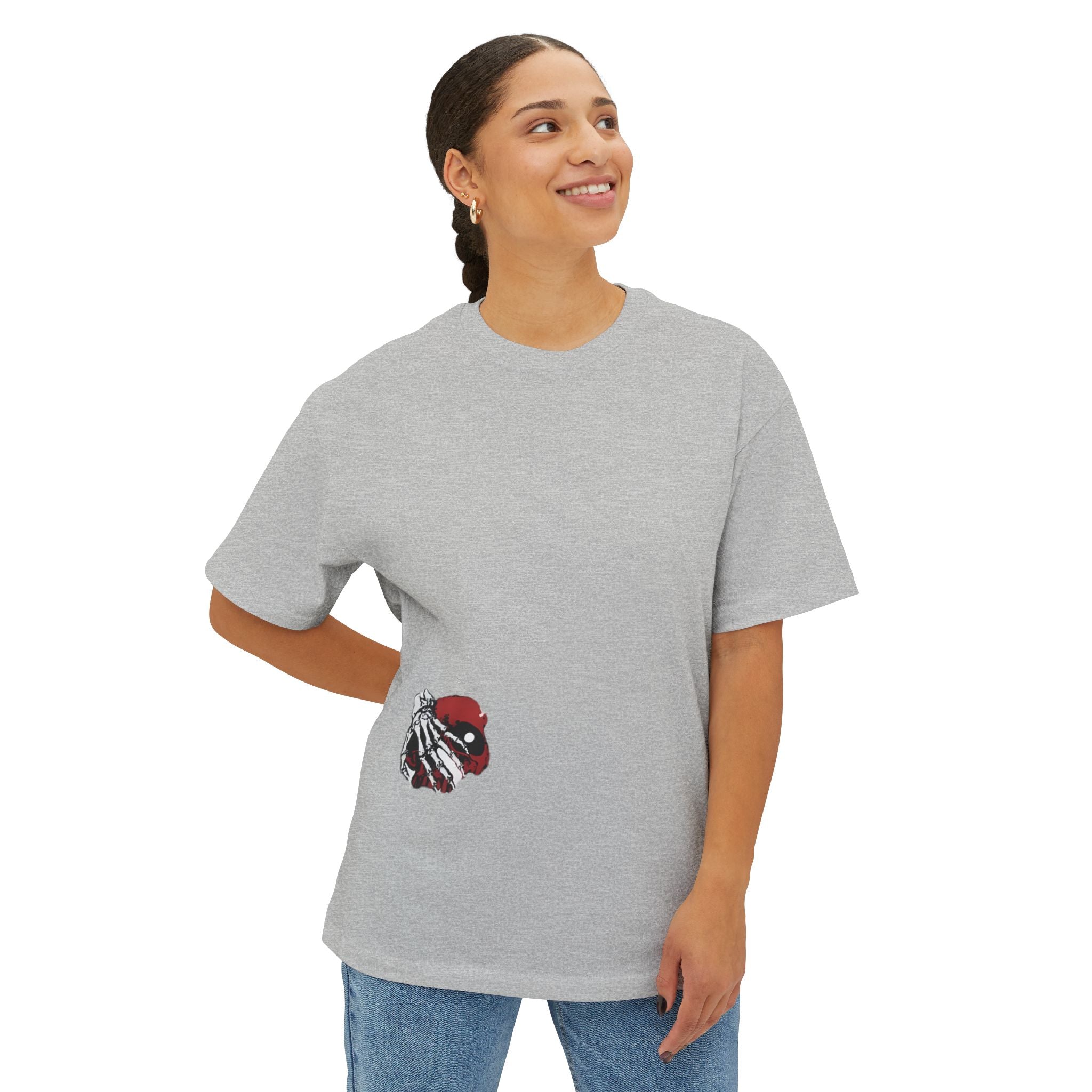 Reaper Skull Graphic Tee — Gothic Skull & Hooded Grim Reaper Design