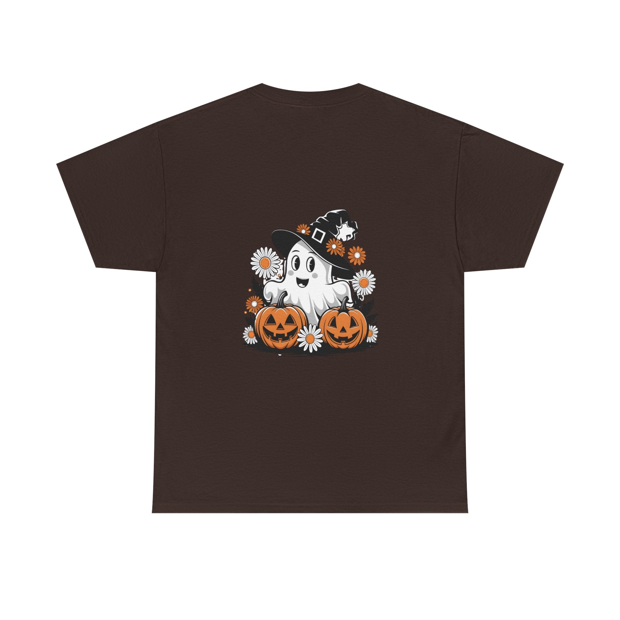 Halloween Ghost & Pumpkin Tee, Unisex Halloween Shirt, Spooky T-Shirt, Fall Fashion, Trick or Treat Top, Seasonal Apparel