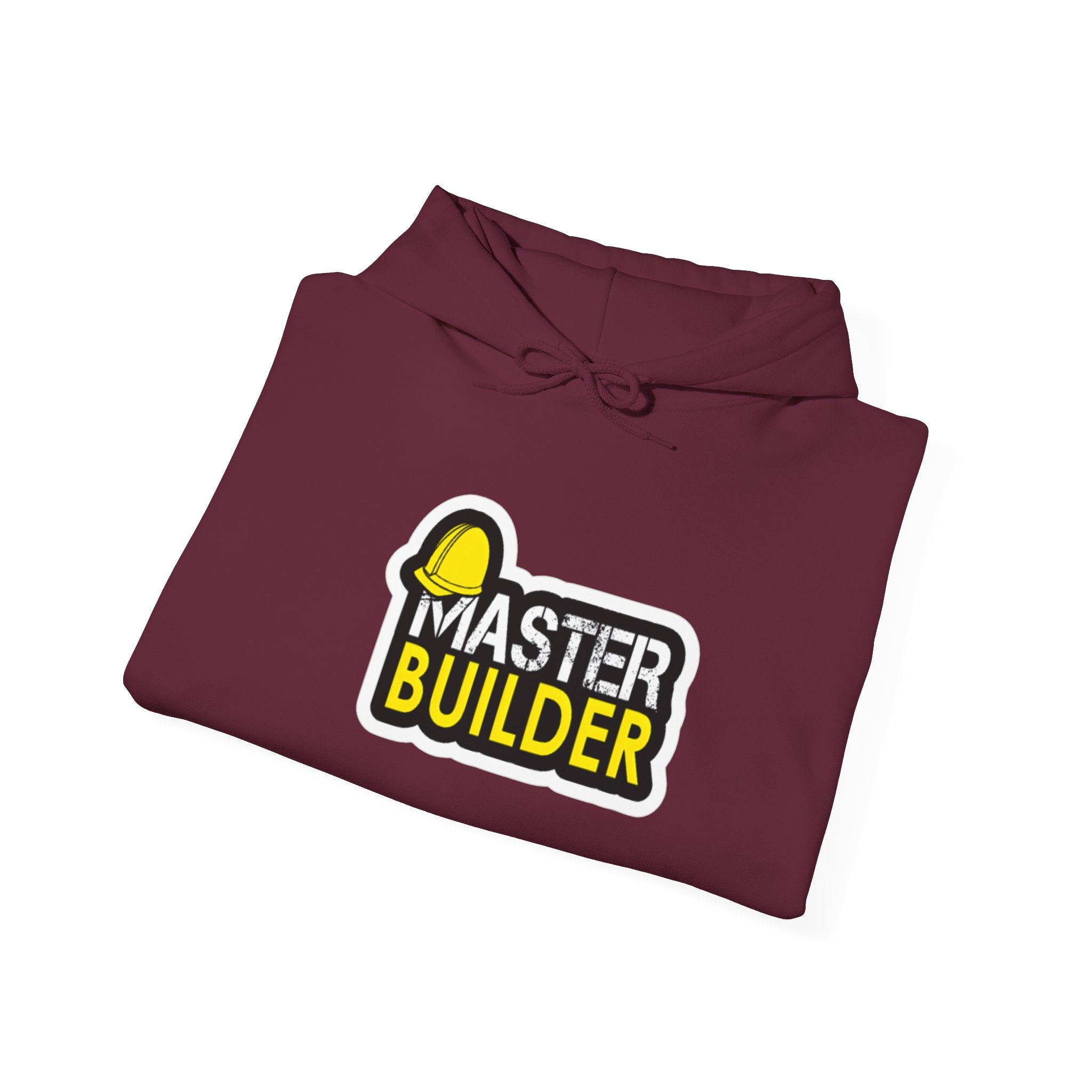 Master Builder Hoodie — Construction Worker Hard Hat Graphic Sweatshirt