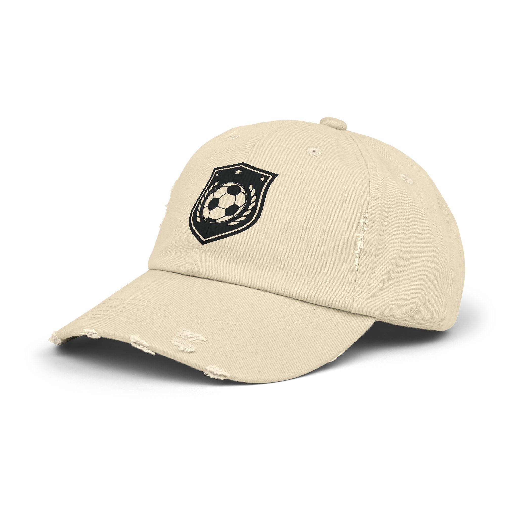 Distressed Soccer Emblem Cap — Vintage Soccer Dad Hat