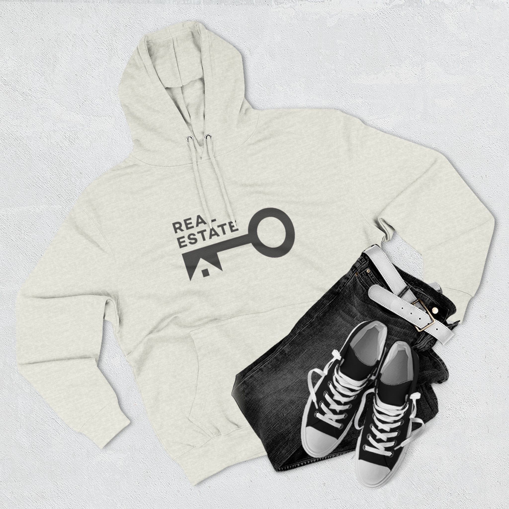 Real Estate Key Logo Hoodie — Realtor Fleece Pullover