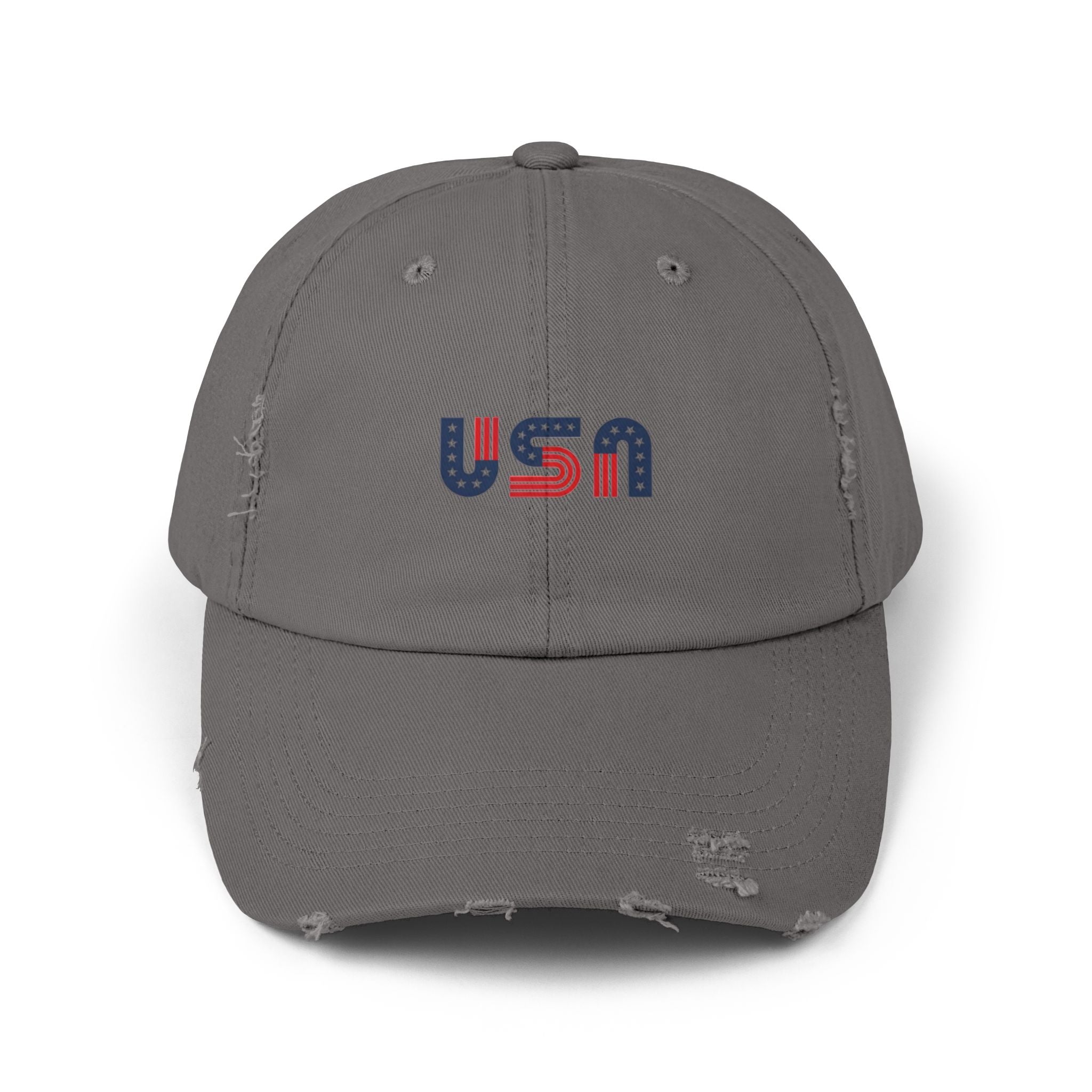 USA Distressed Cap — Vintage Patriotic Baseball Hat