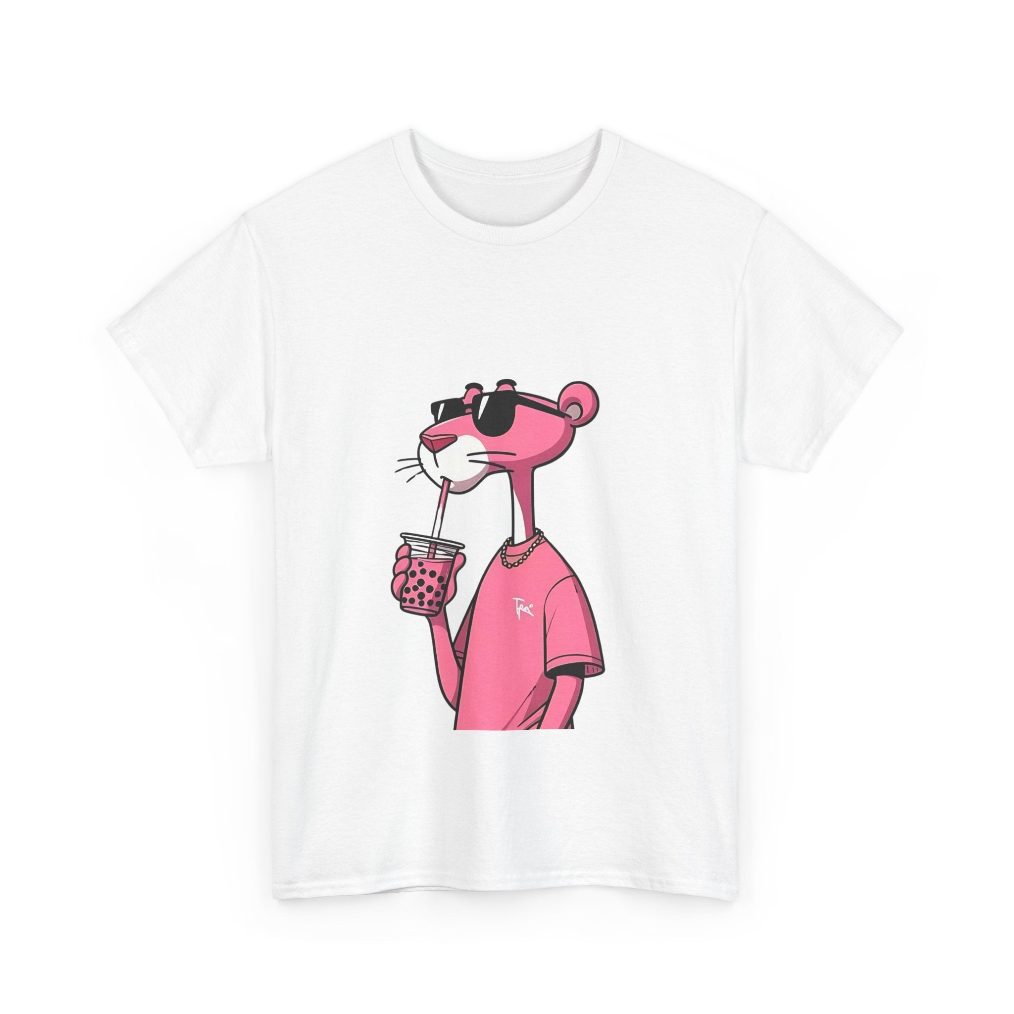 Chill Vibes Unisex Tee | Fun Summer Shirt, Casualwear, Gift for Friends, Beach Outing, Pink Panther Design