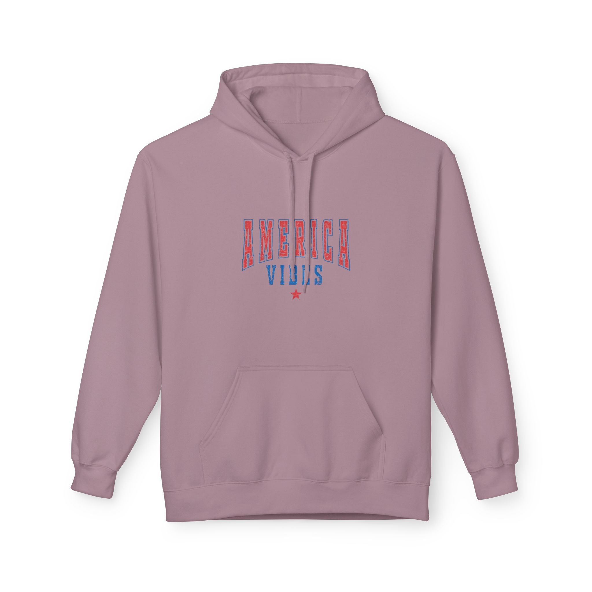 America Vibes Hoodie — Patriotic Red White & Blue Pullover