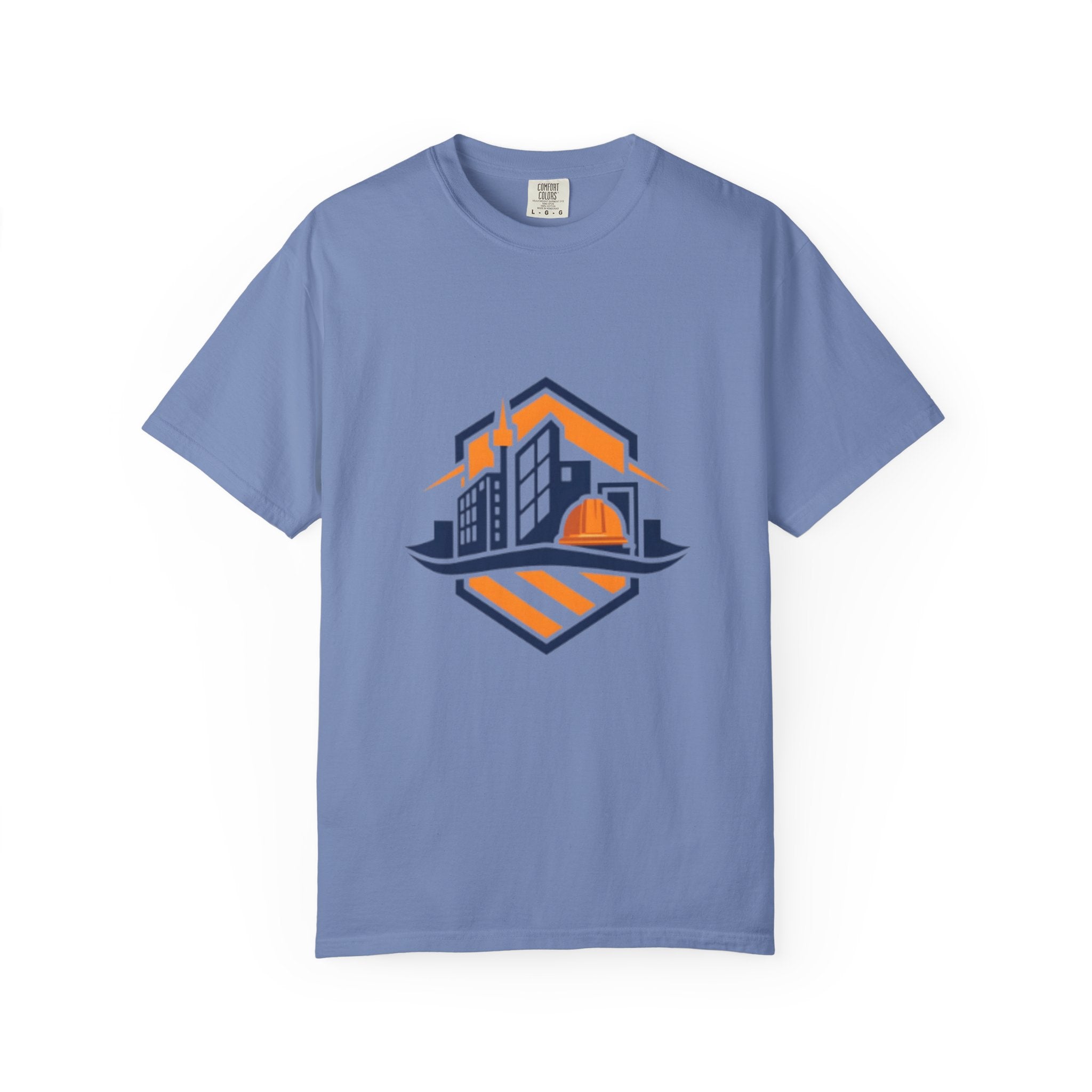 Real Estate Logo T-Shirt — Modern Cityscape Home Builder Graphic Tee