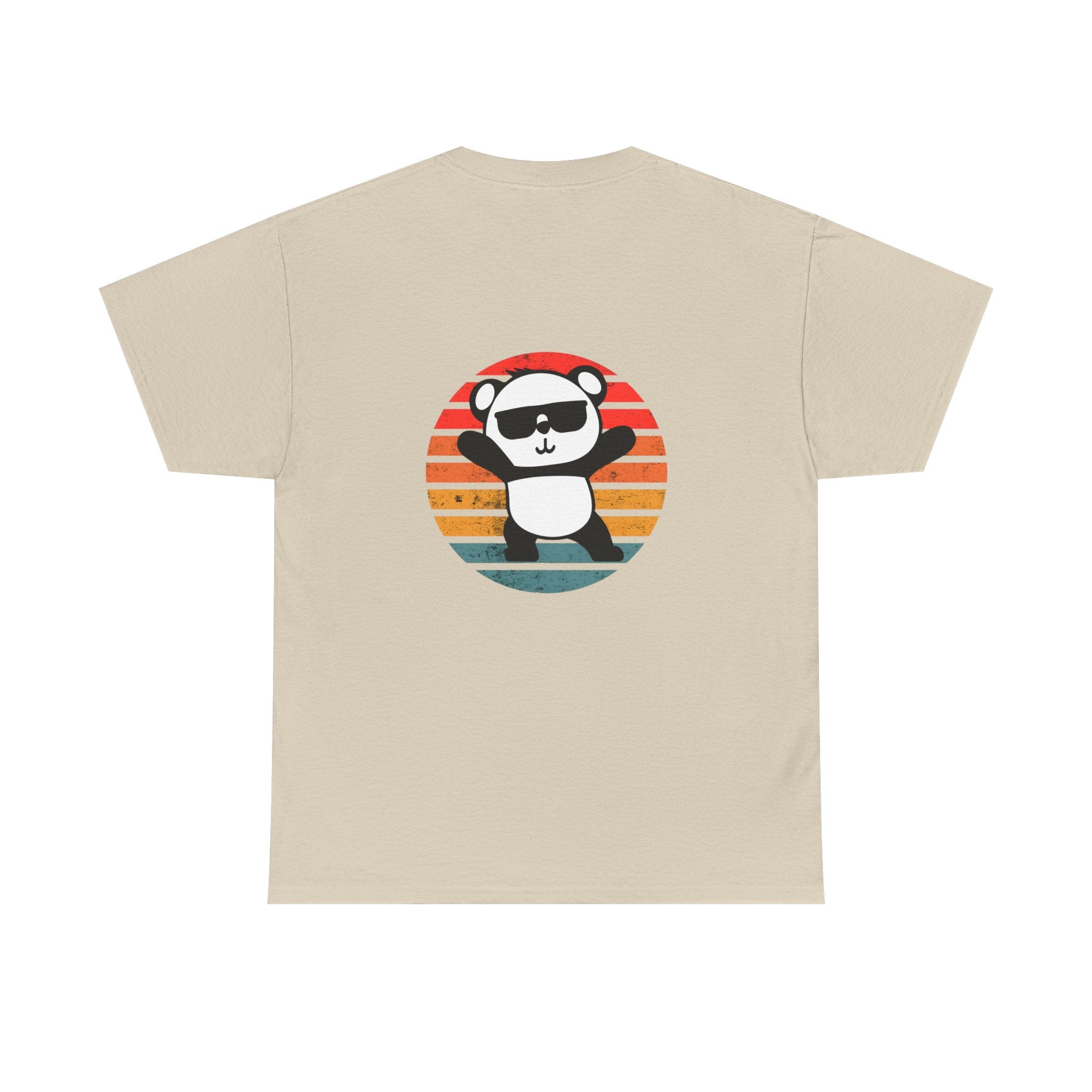 Cute Panda Retro Tee - Casual Cotton Shirt, Animal Lover Gift, Summer Style, Fun Graphic Tee, Unisex Fashion