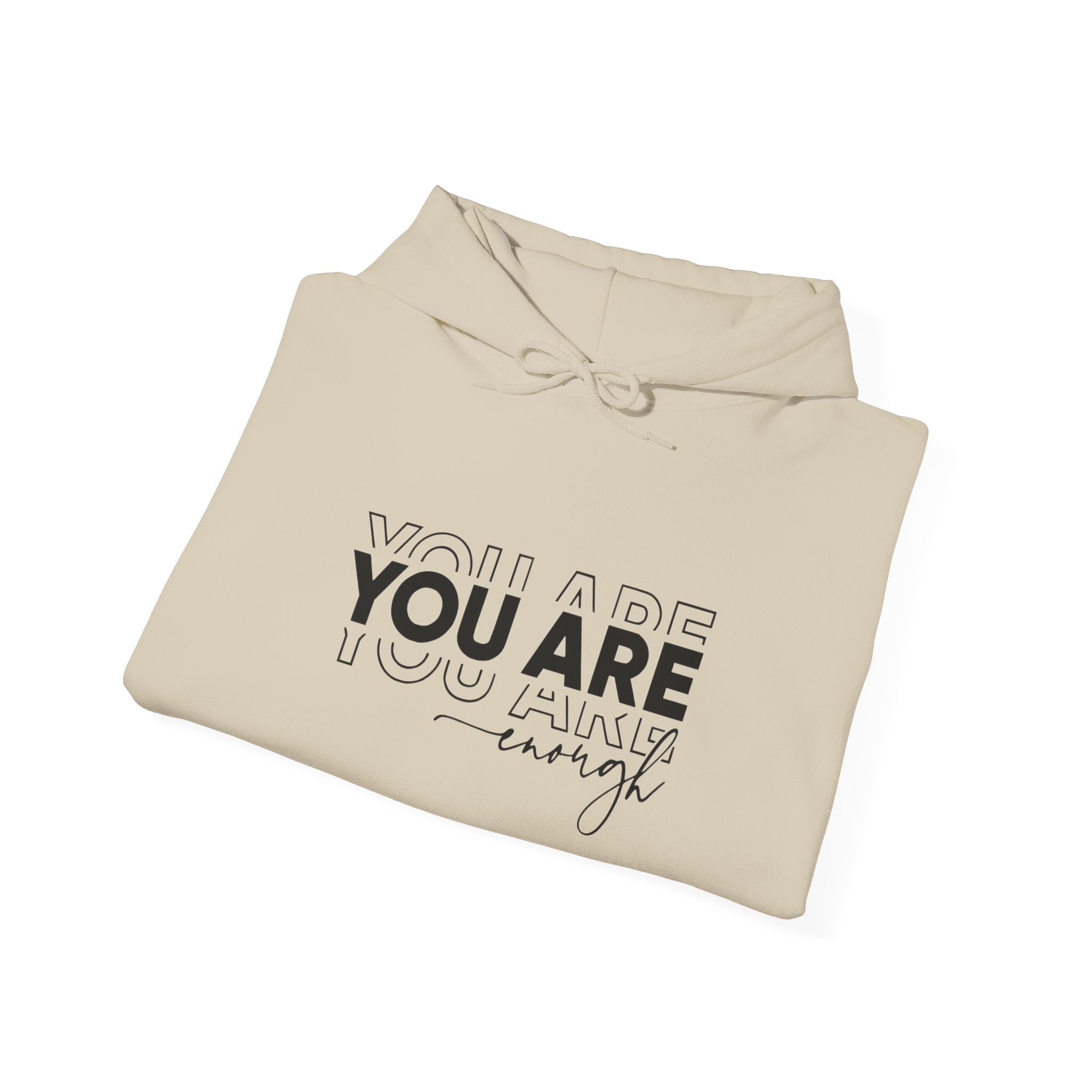 Unisex Heavy Blend™ Hoodie - You Are Enough Inspirational Sweatshirt, Motivational Gift, Casual Wear, Self-Love Hoodie, Cozy Fashion