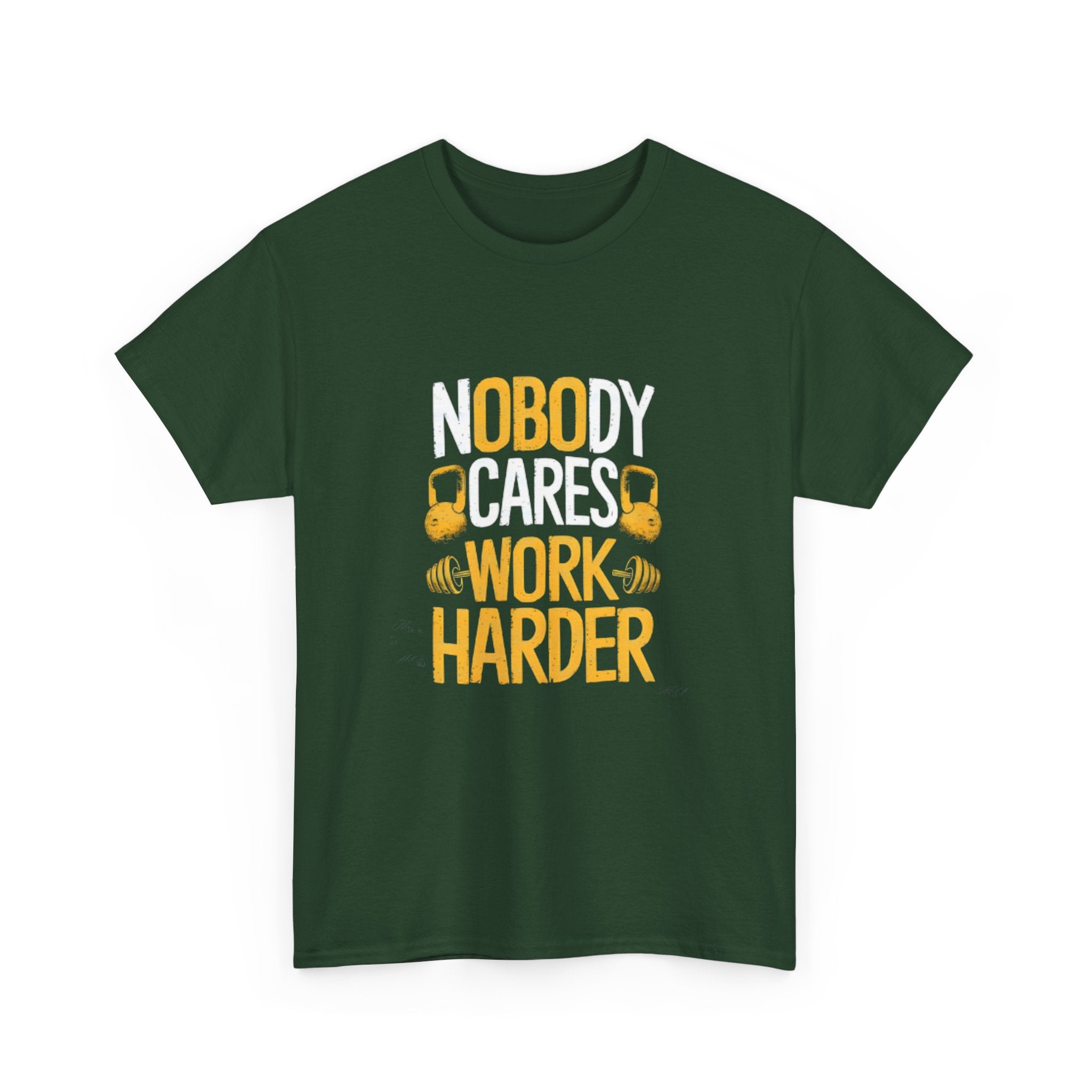 Workout Tee — "Nobody Cares, Work Harder" Motivational Gym T‑Shirt