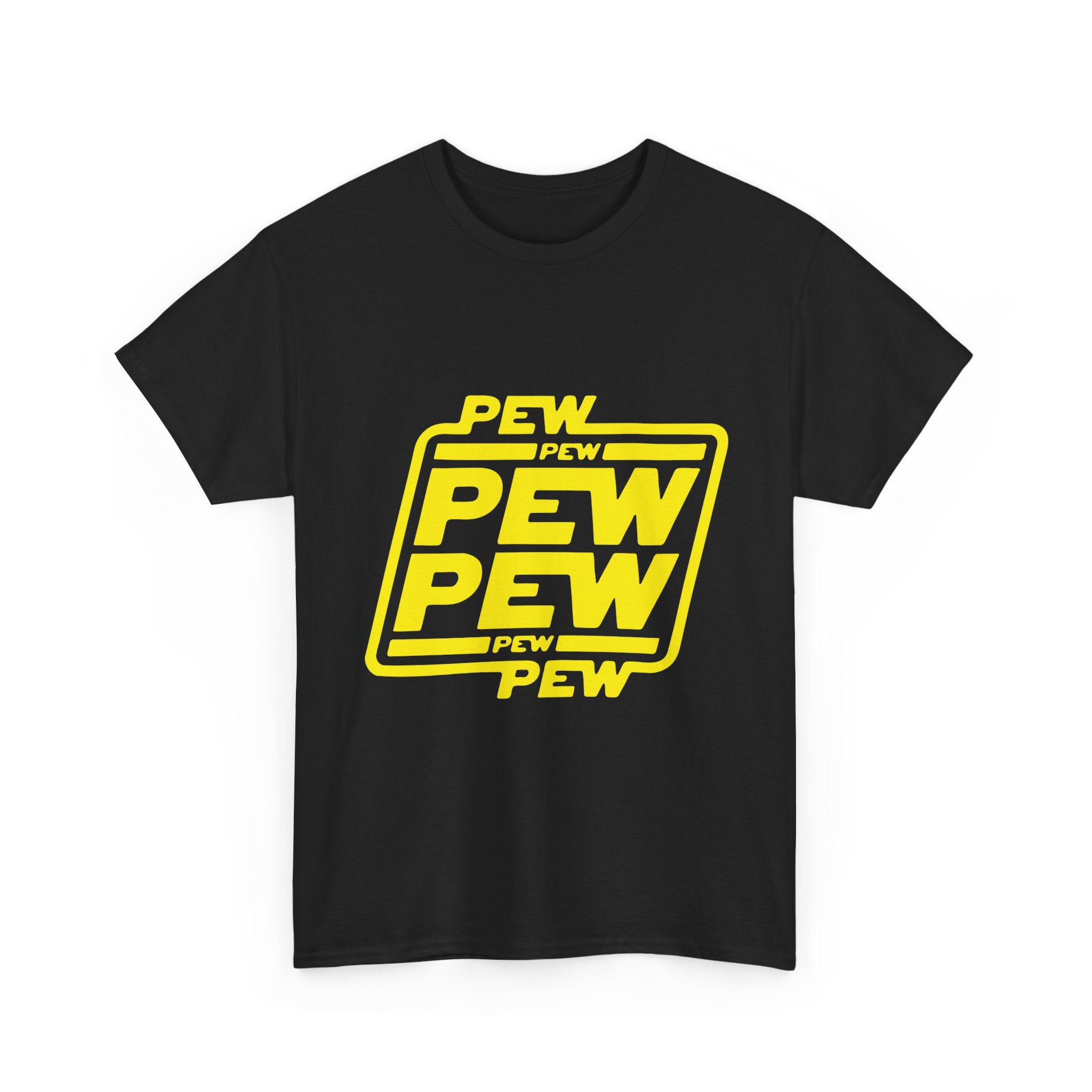 Playful Pew Pew Tee, Graphic T-Shirt, Casual Humor Top, Gift for Gamers, Unisex Cotton Tee, Fun Statement Shirt