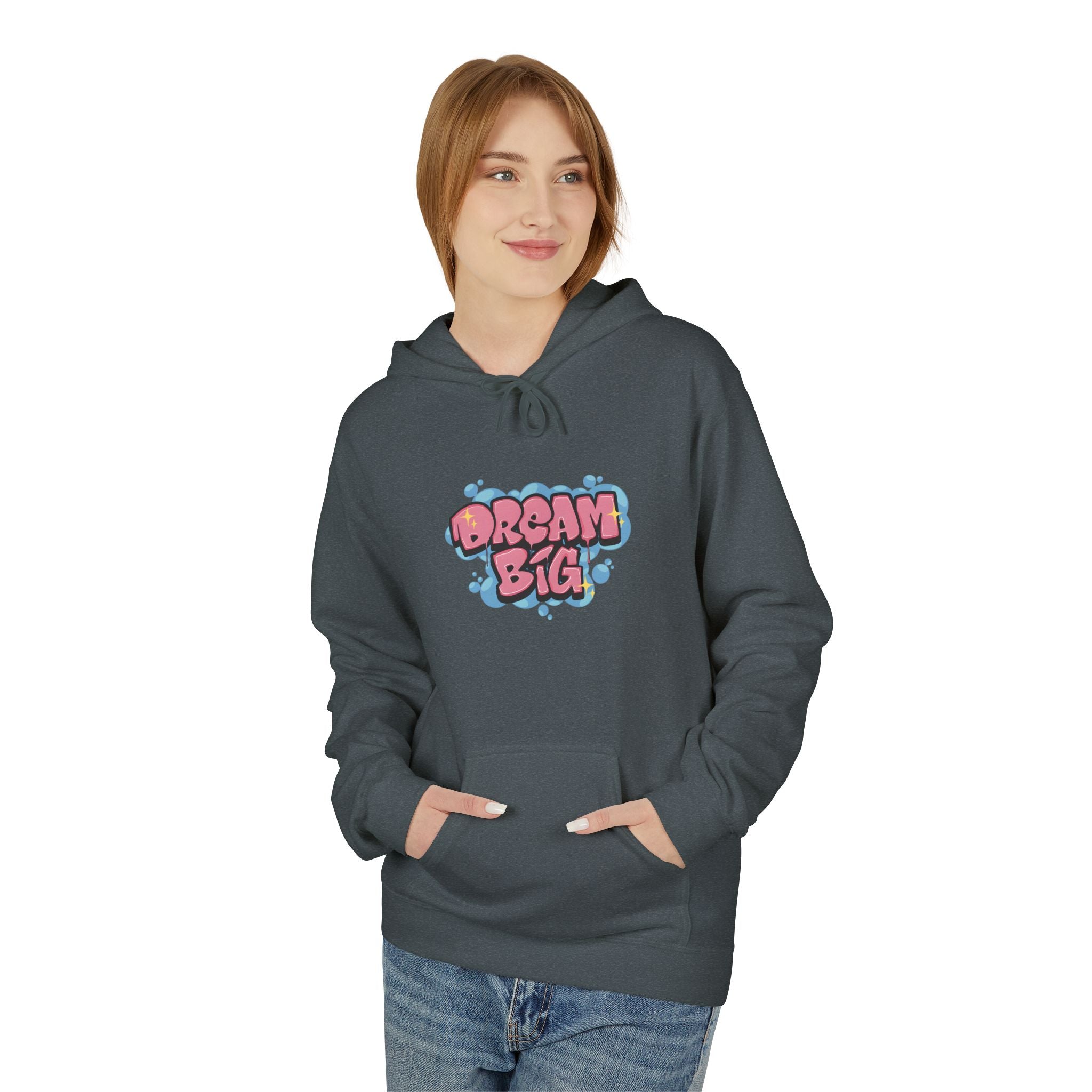 Dream Big Hoodie — Cute Bubble Letter Graphic Pullover
