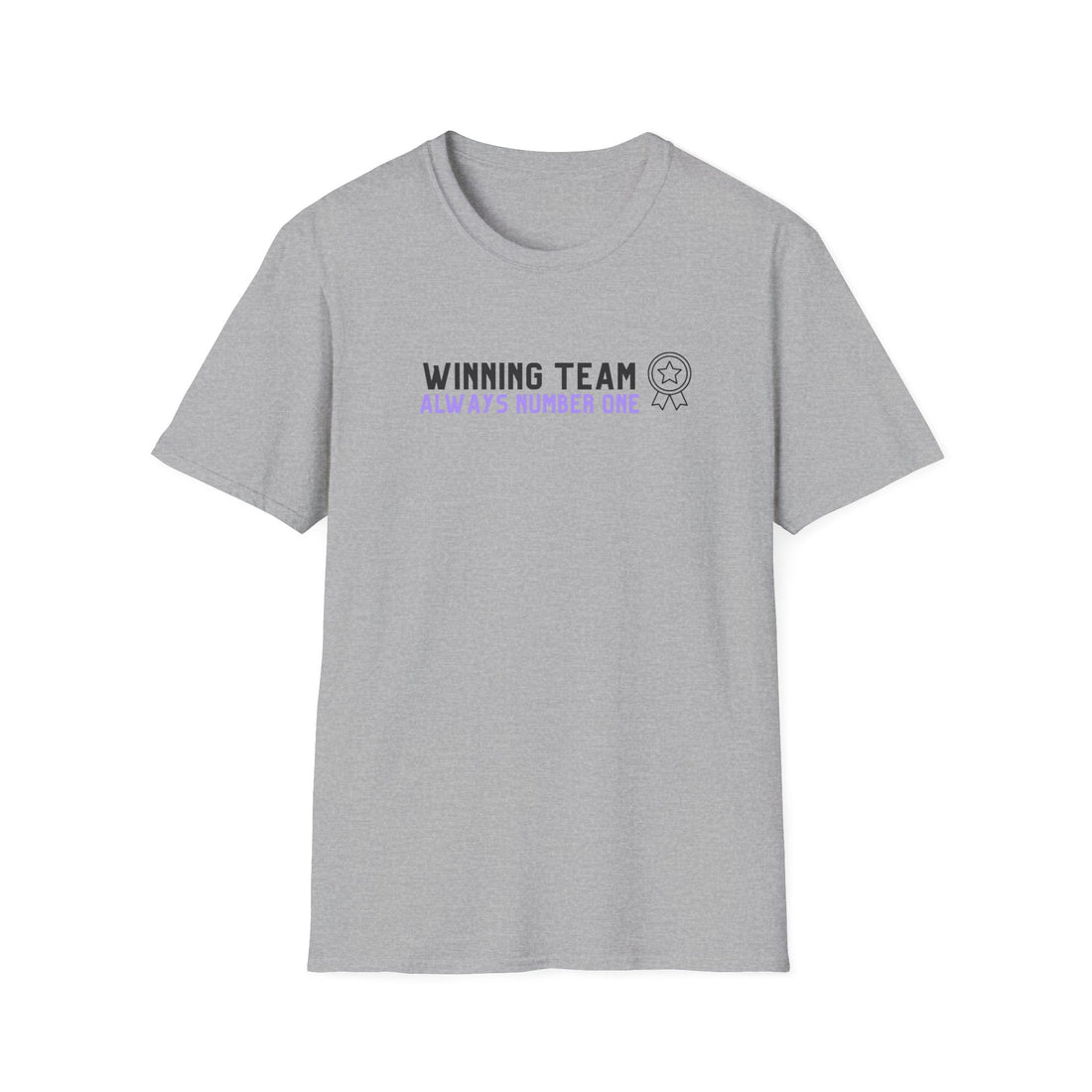 Winning Team T-Shirt — "Always Number One" Cartoon Sports Tee