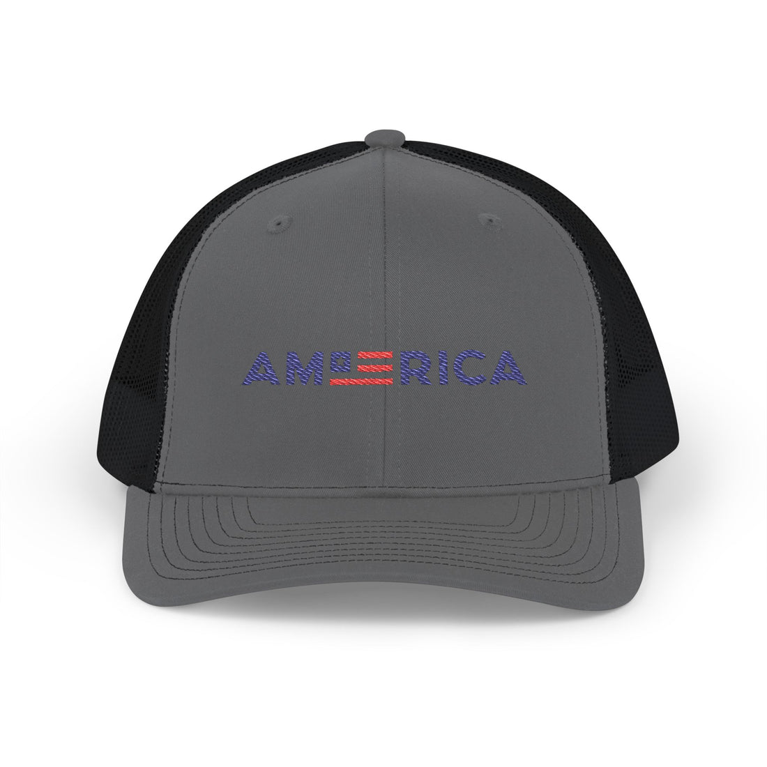 America Embroidered Trucker Hat — Patriotic Snapback Cap