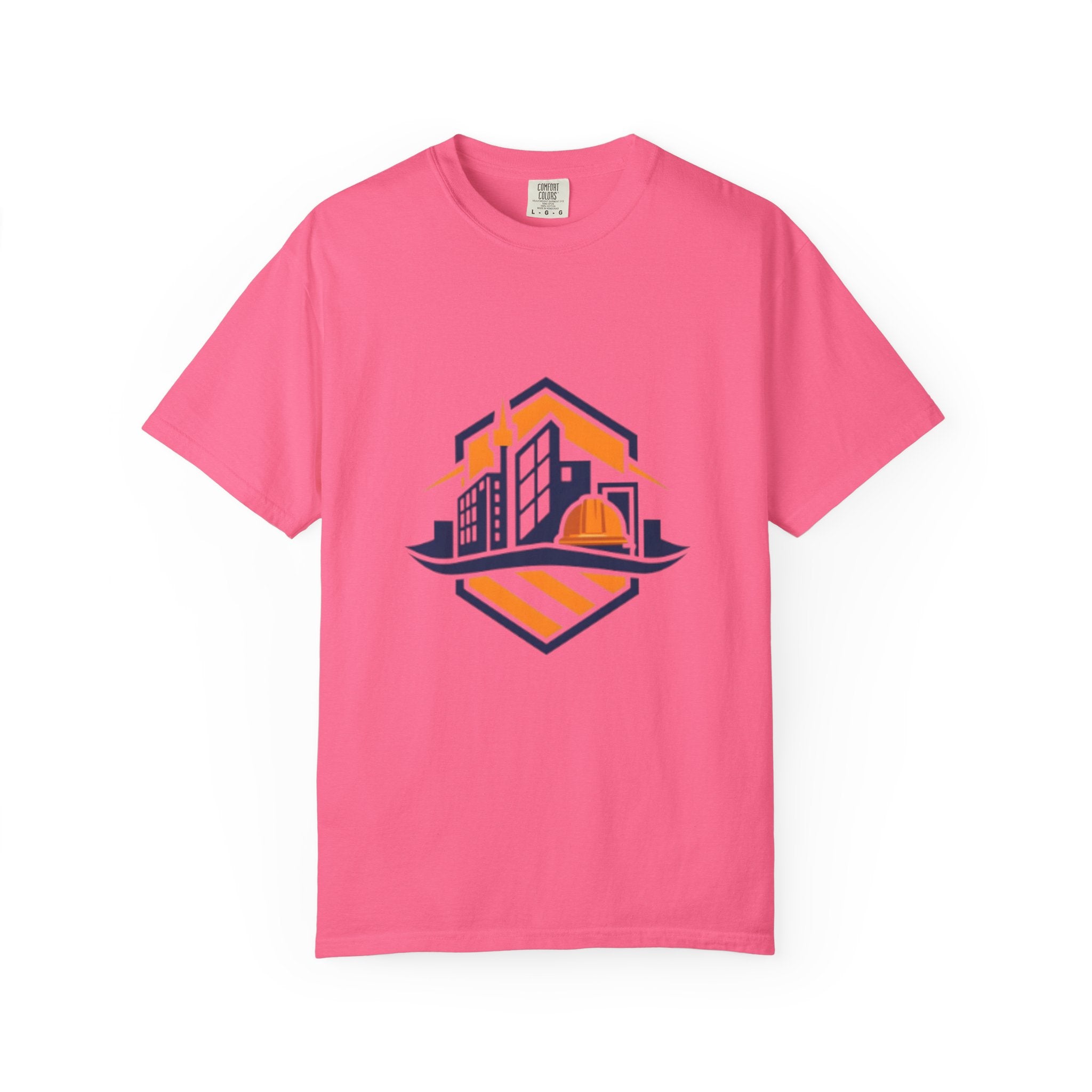 Real Estate Logo T-Shirt — Modern Cityscape Home Builder Graphic Tee