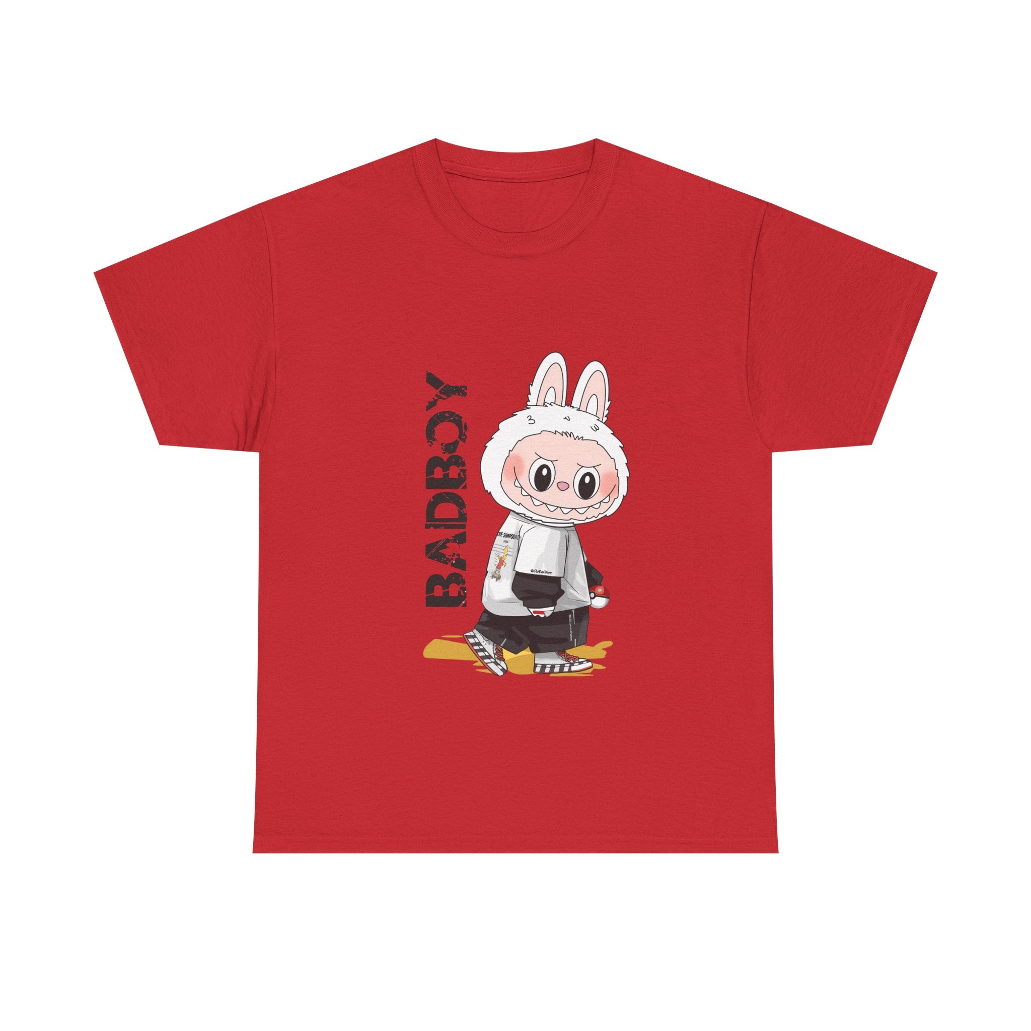 Cute Badboy Bunny Unisex Cotton Tee, Graphic Tee, Casual Wear, Cartoon T-Shirt, Gift for Animal Lovers, Streetwear