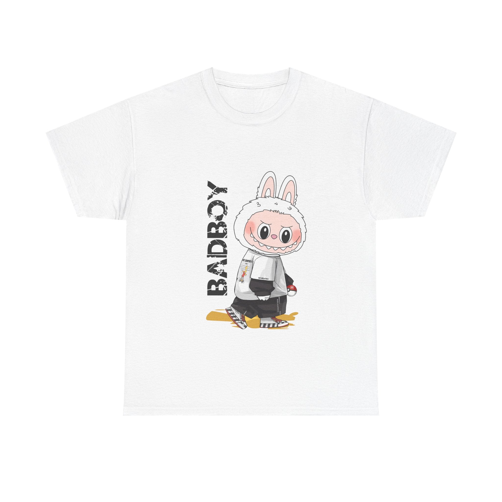 Cute Badboy Bunny Unisex Cotton Tee, Graphic Tee, Casual Wear, Cartoon T-Shirt, Gift for Animal Lovers, Streetwear