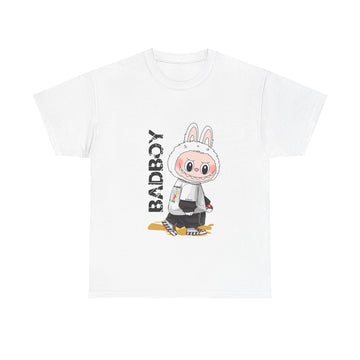 Cute Badboy Bunny Unisex Cotton Tee, Graphic Tee, Casual Wear, Cartoon T-Shirt, Gift for Animal Lovers, Streetwear