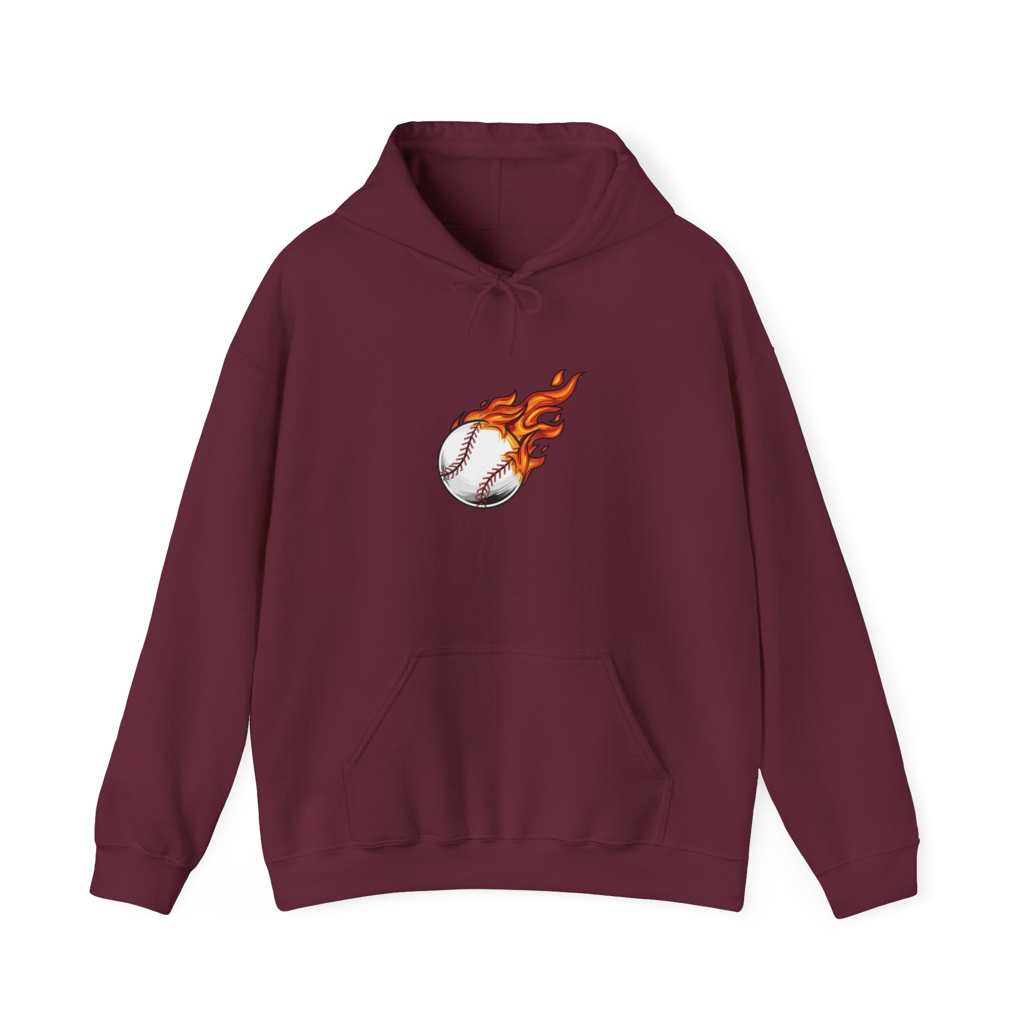 Flaming Baseball Hoodie — Fireball Pitch Sports Sweatshirt