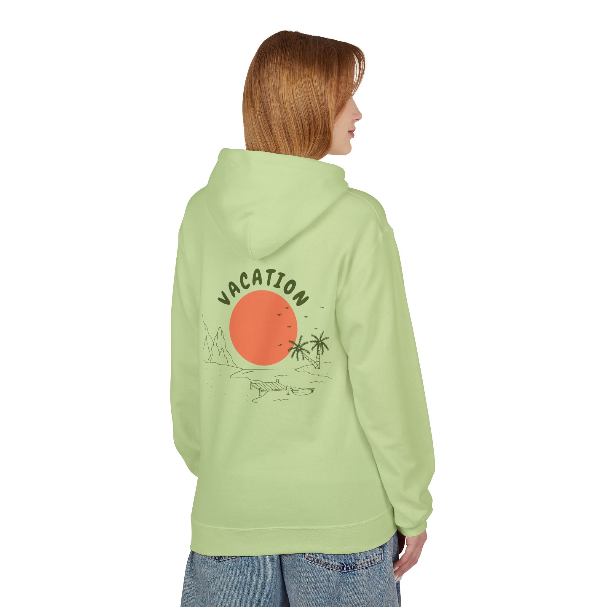 Vacation Graphic Hoodie — Retro Sunset Beach Pullover