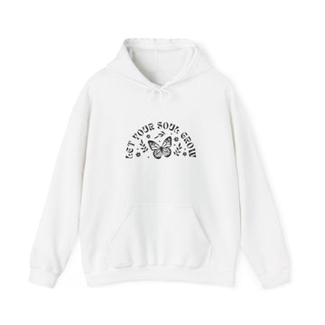 Let Your Souls Grow Hoodie — Butterfly Floral Inspirational Sweatshirt