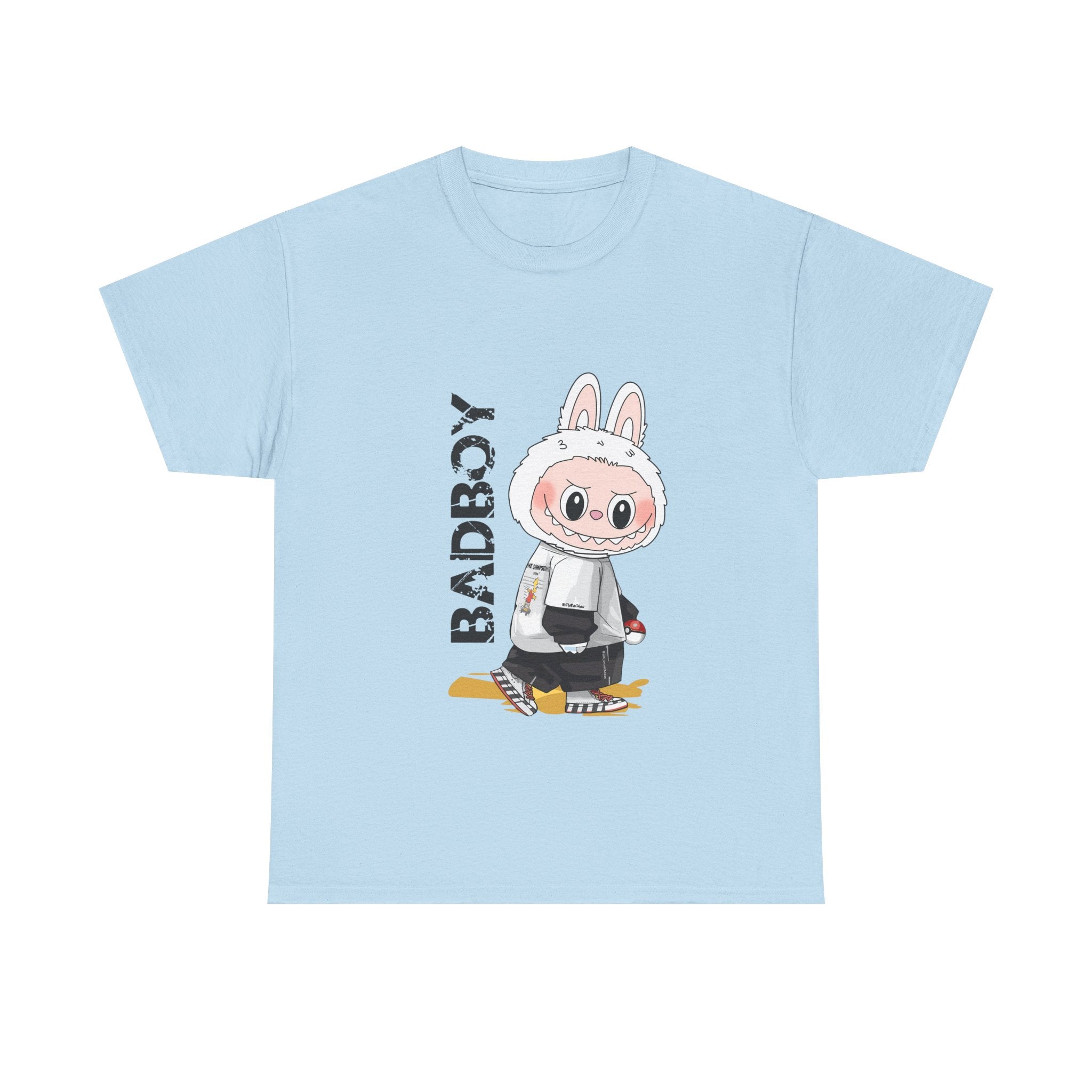 Cute Badboy Bunny Unisex Cotton Tee, Graphic Tee, Casual Wear, Cartoon T-Shirt, Gift for Animal Lovers, Streetwear