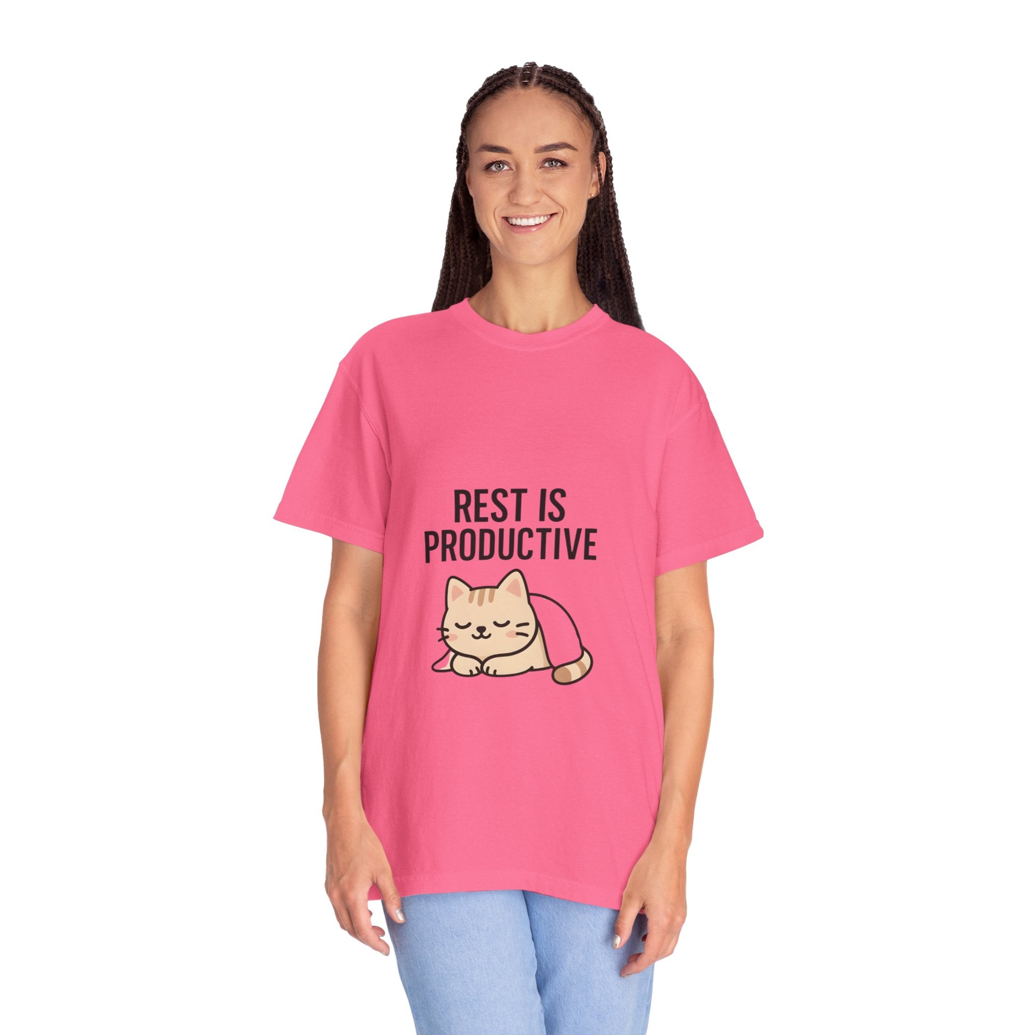 Rest Is Productive Cat T-Shirt